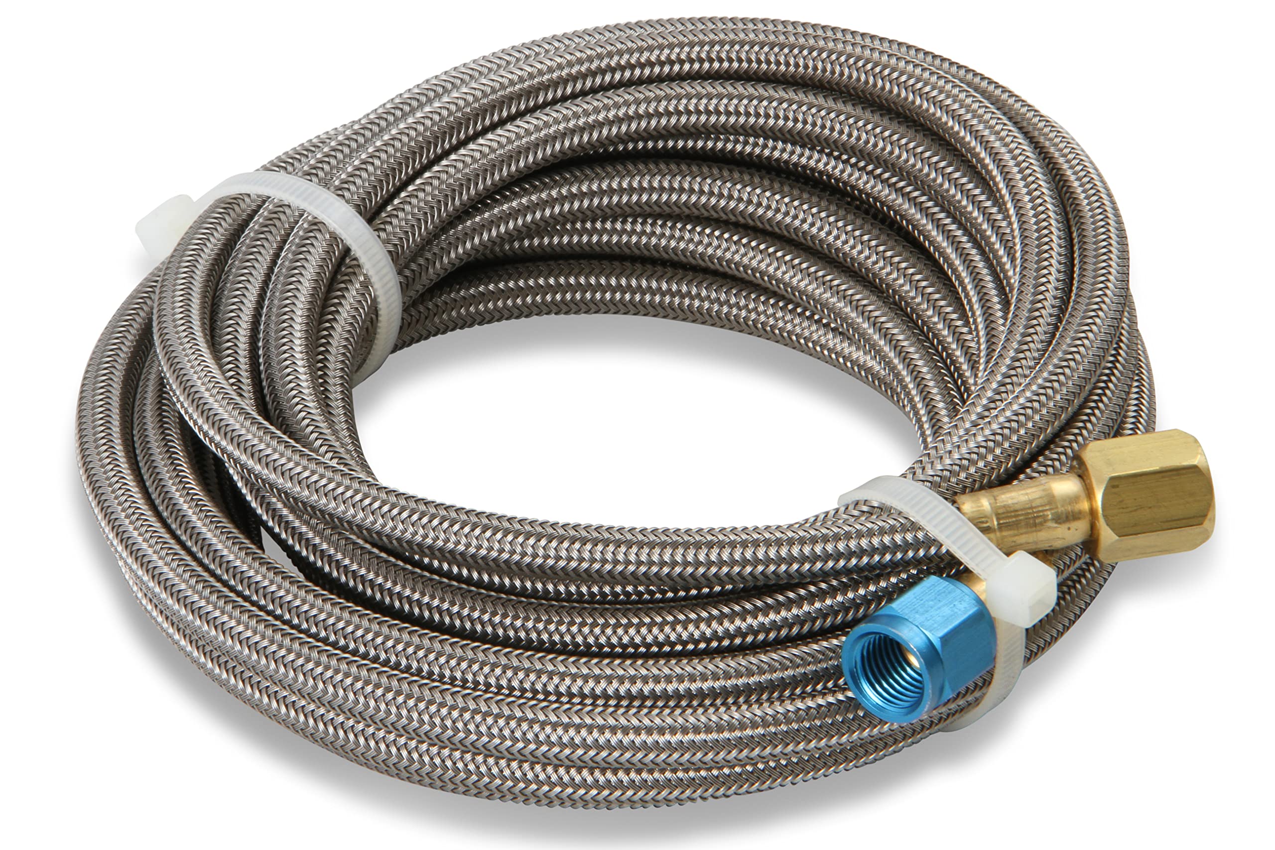 14' NOS 15295NOS Braided Stainless Steel Hose with -4AN Blue Fittings