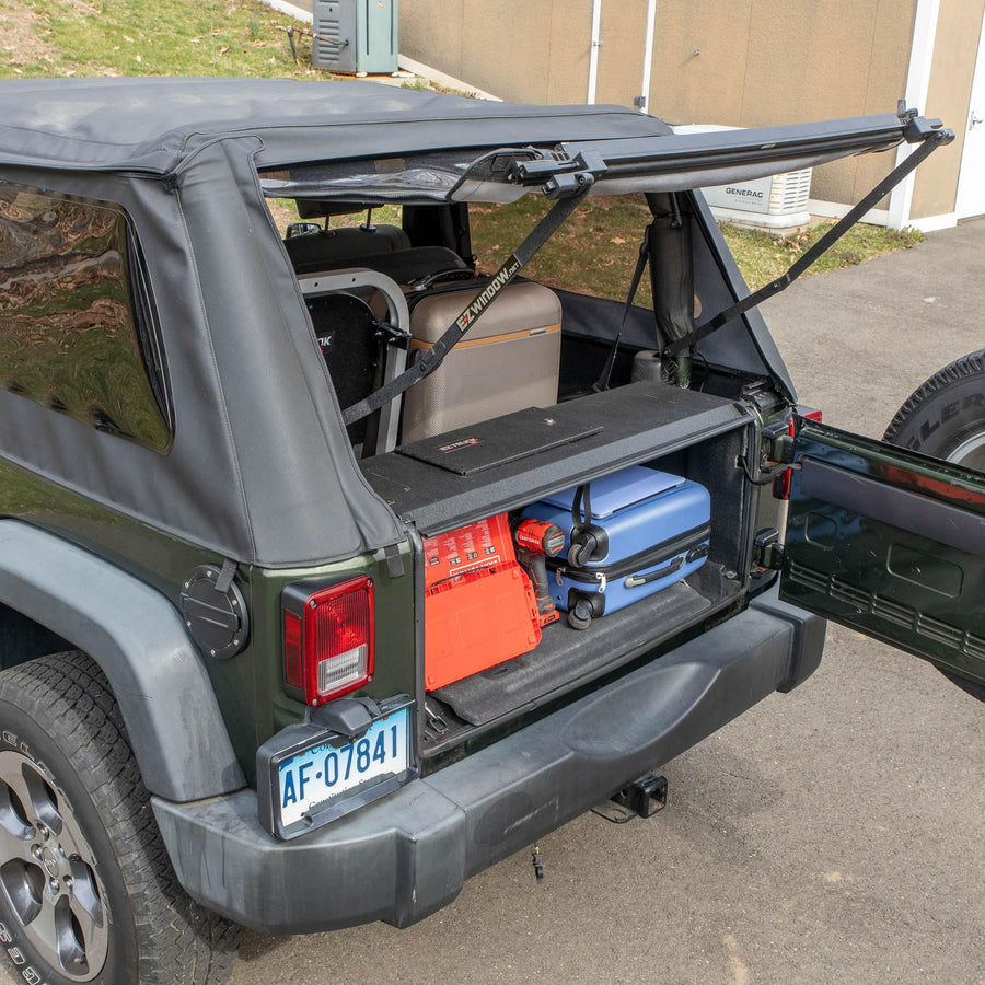 Folding Security Trunk/Storage Box EZTrunk for JK 2007-2010 (2&4 Door) by EZ4X4 Patented & Patent Pending