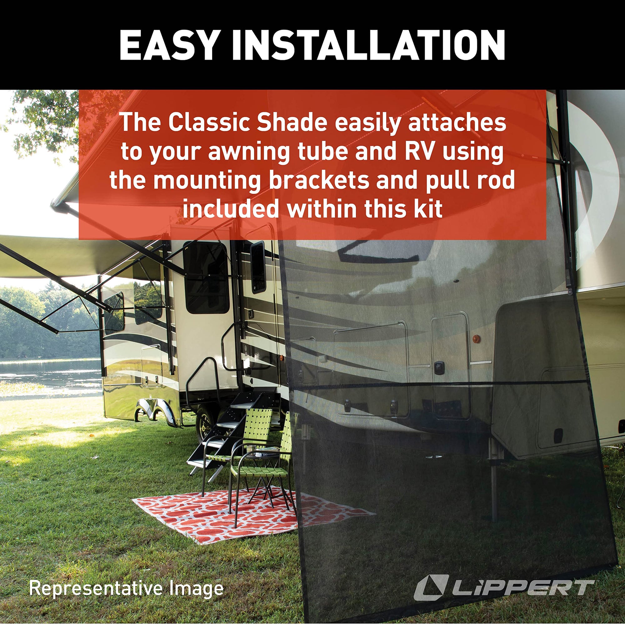 Solera Side Panel Super Shade for 5th Wheel, Travel Trailer and Motorhome RV Awnings, 8'