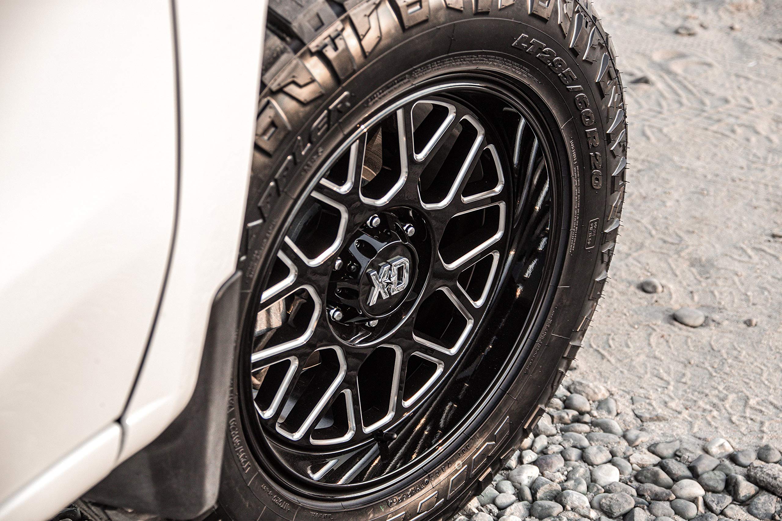 Xd849 Grenade 2 Gloss Black Milled Wheel XD Wheels with Alloy Steel (24 x 12. inches /6 x 106 mm, -44 mm Offset)