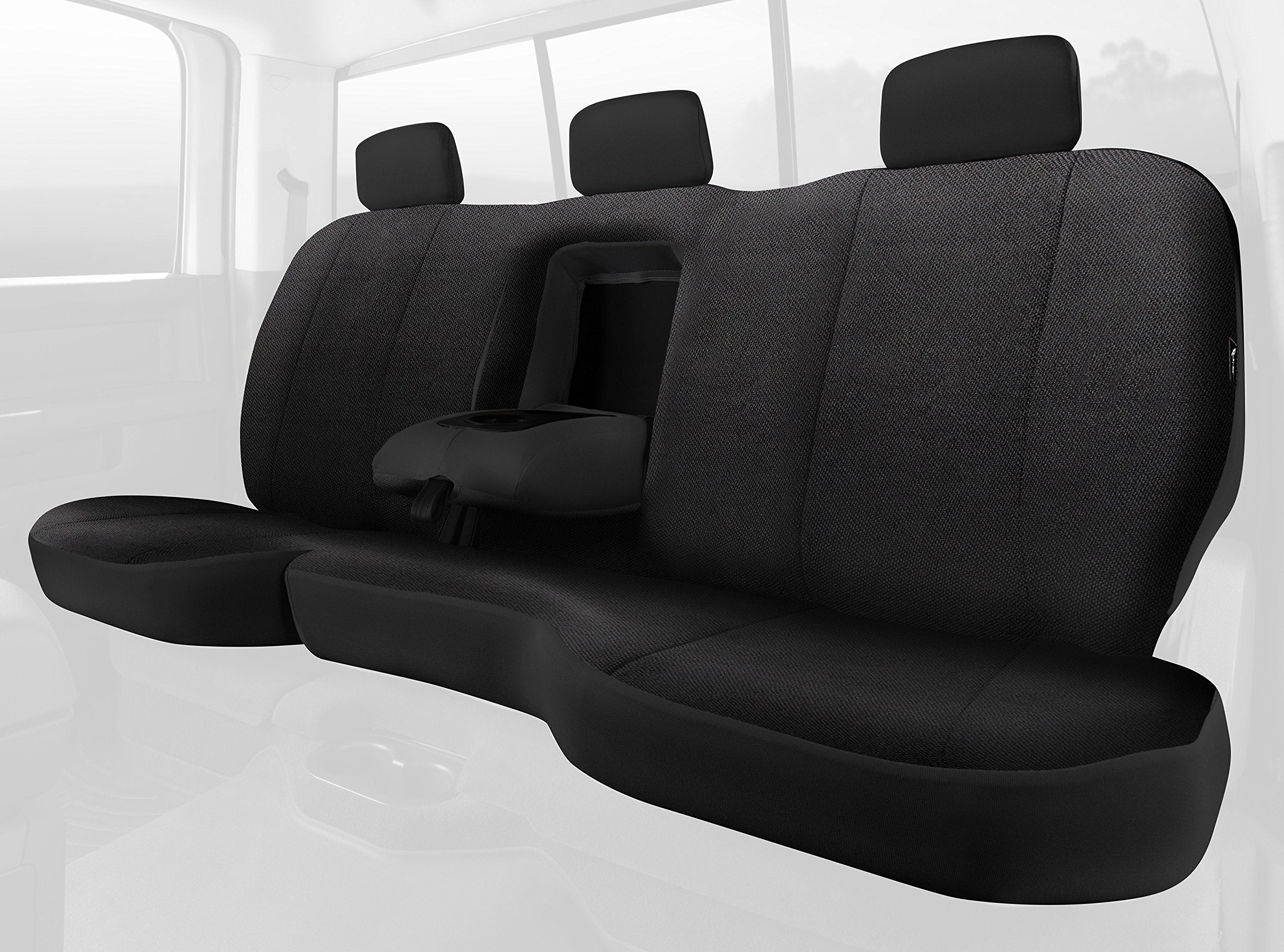 TRS42-24 FIA Solid Black Wrangler TRS40 Seat Cover (Rear Split Seat 60/40/Saddle Blanket)