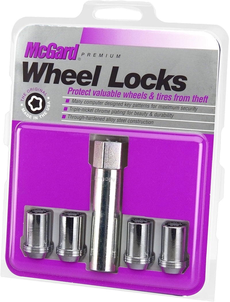 Chrome Tuner Style McGard Cone Seat Wheel Locks (M12 x 1.25 Thread Size) - Set of 4