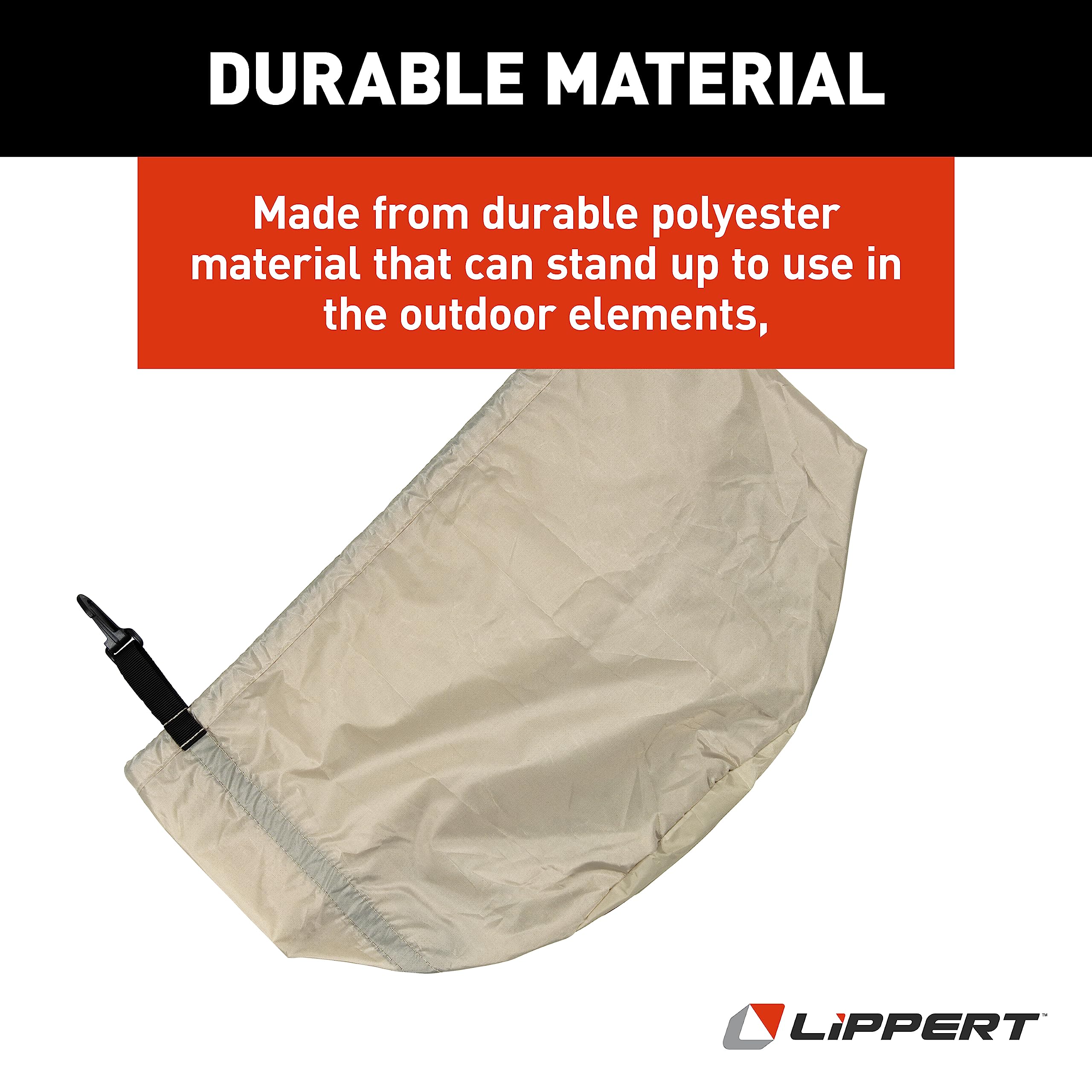 Lippert Sandbags for Stabilizing Picnic Popup Gazebo, Tents, Canopies, Shelters, 14-1/4" x 14-1/4" x 11" Durable Polyester 4-Pack, Plus Carrying Bag, Cinch Drawstring Closure - 2022120599