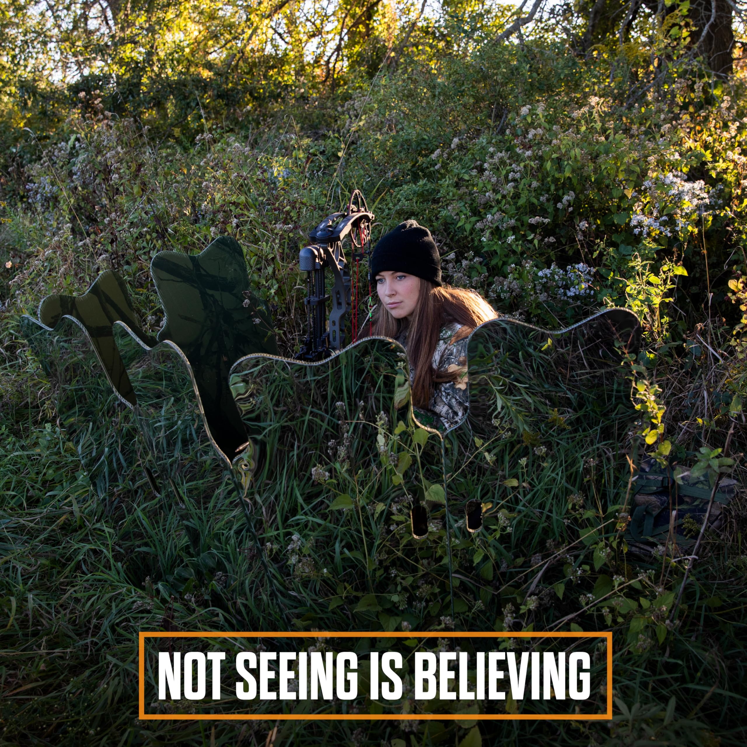 Phantom Hunting Blind Backpack GhostBlind, Durable and Water Resistant, Woodland Camo Print