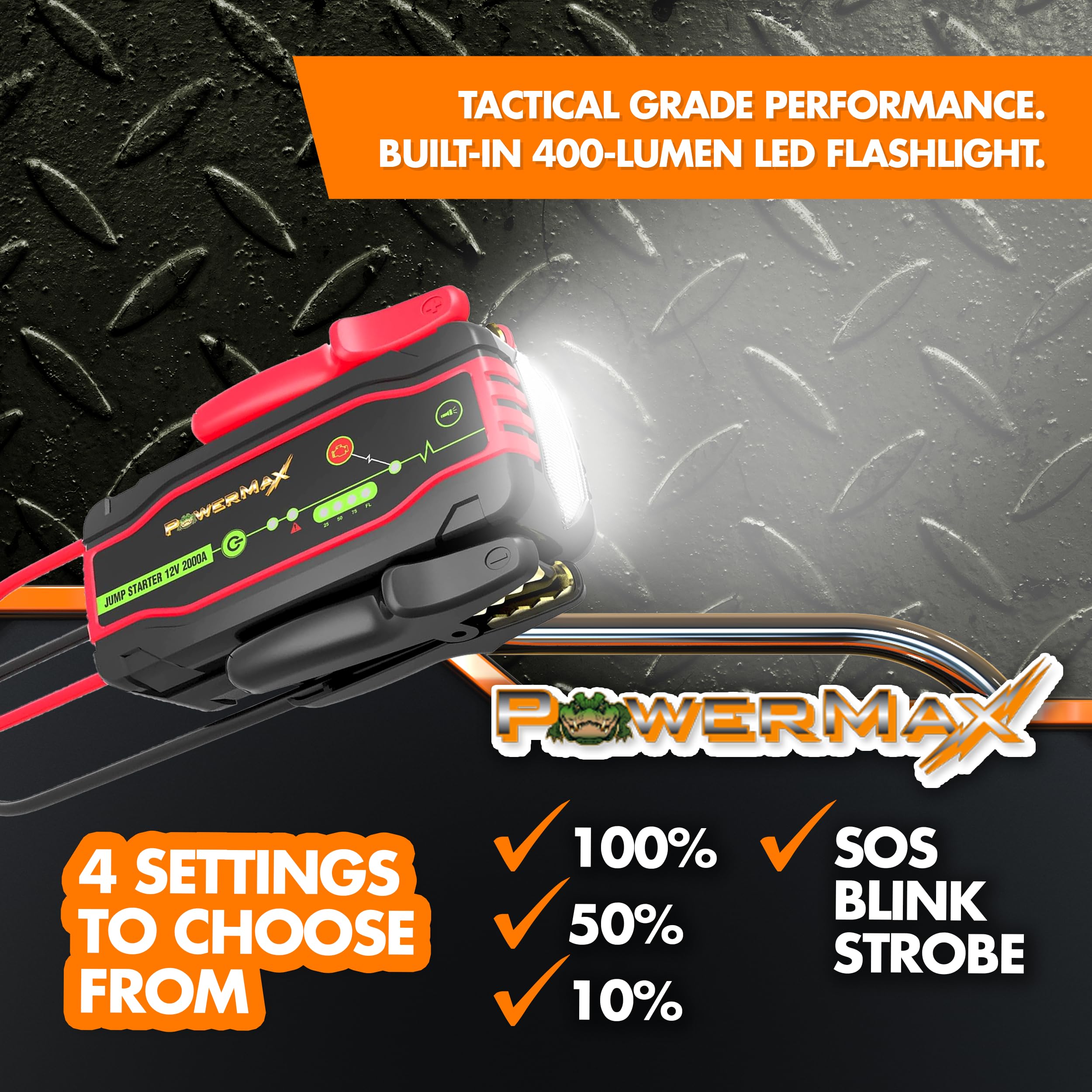 2000 Amp PowerMax Lithium Jump Starter