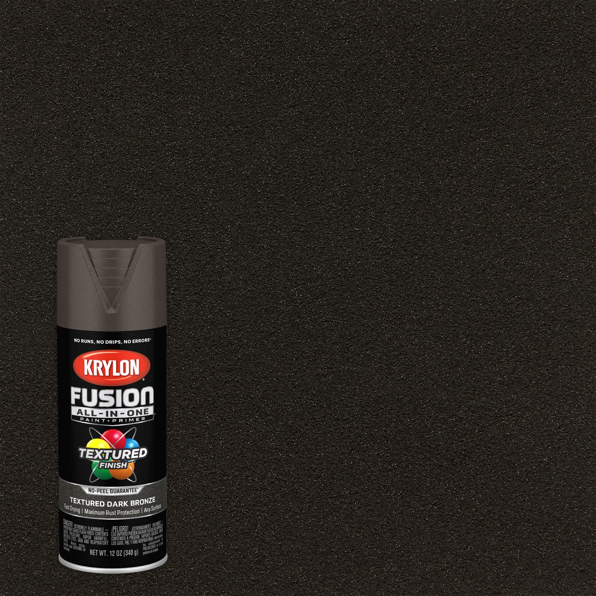 Krylon All-In-One Adhesive Spray Paint for Indoor/Outdoor Use, 12 oz, Dark Bronze