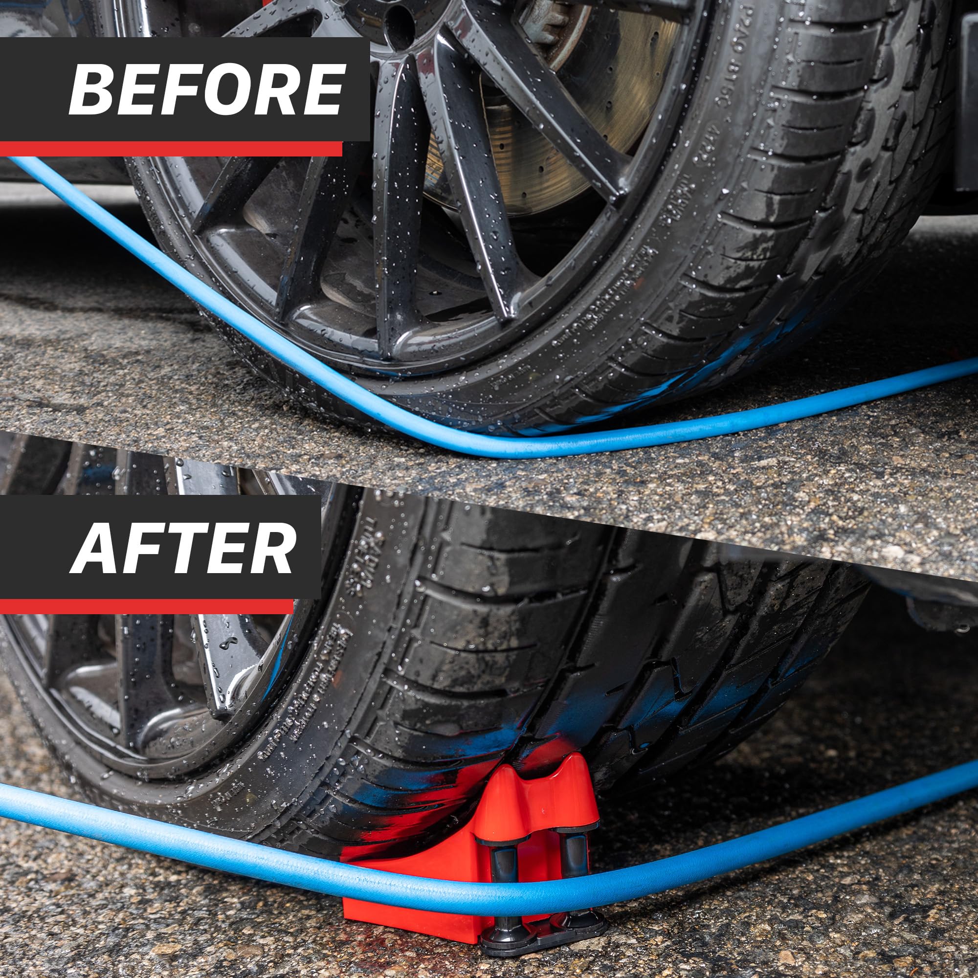 Maxshine Ezy Wheel Hose Roller Universal, 2-Pack (Red) | Car Wash Hose Guide Inserts Prevent Unnecessary Friction & Snags | Auto Detailing Tool for Smooth, Tangle-Free Car Washing & Garage Use