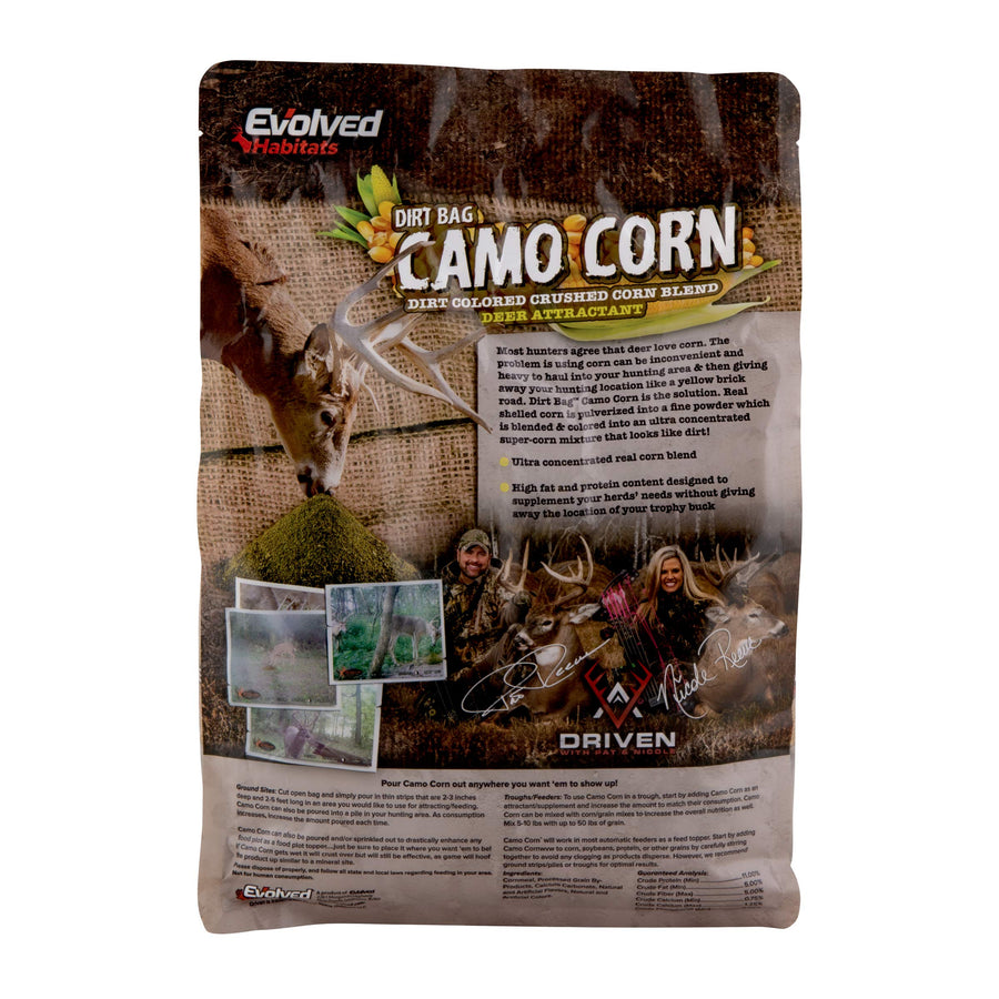Dirt Bag Camo Corn Evolved Habitats Powder Deer Attractant - Dirt-Colored Crushed Corn Blend Food Supplement Deer Feed 5 Pound (Pack of 1)