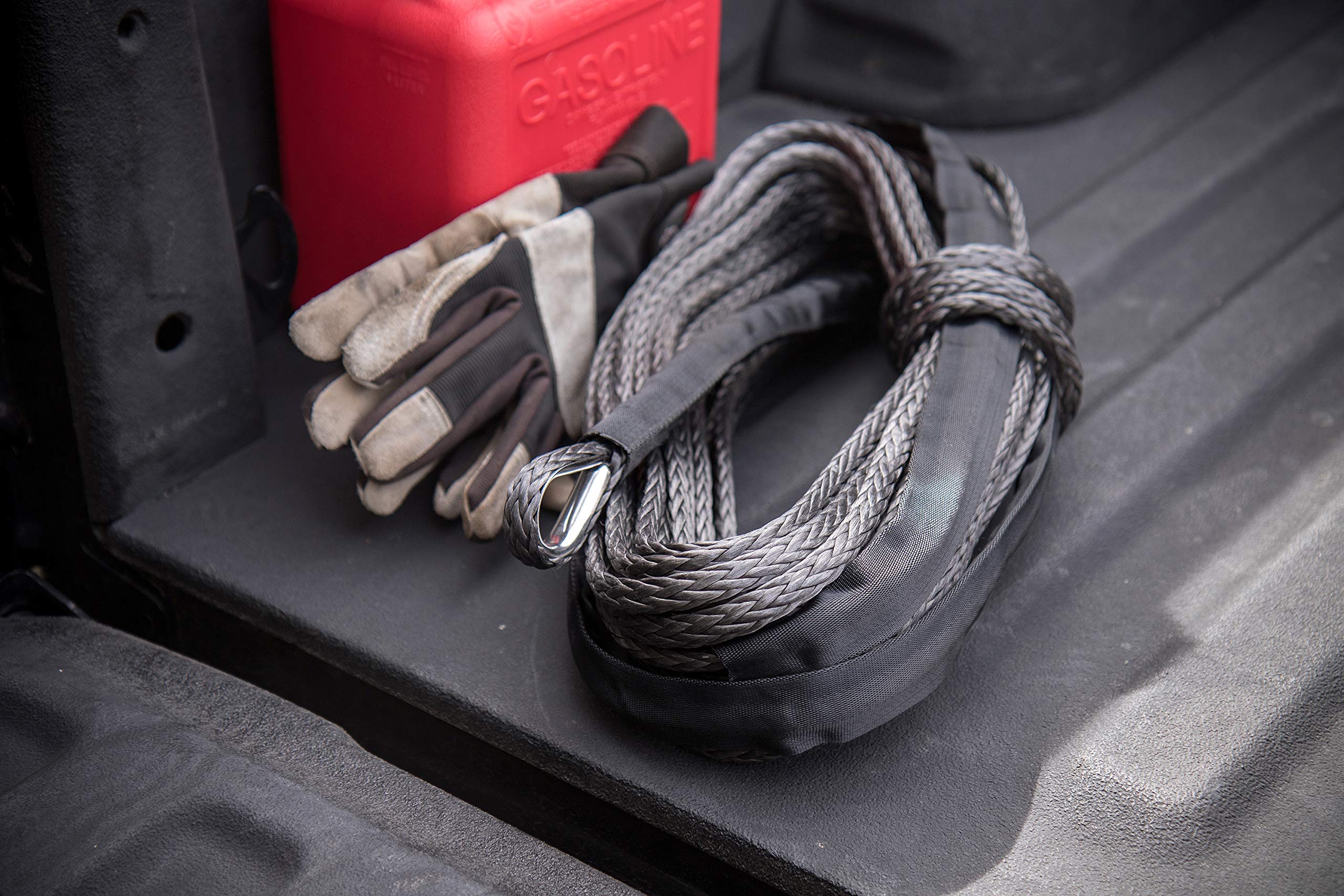 85-Foot Champion Gray Dyneema® Synthetic Winch Rope for 8000-12,000-lb. Truck/SUV Winches