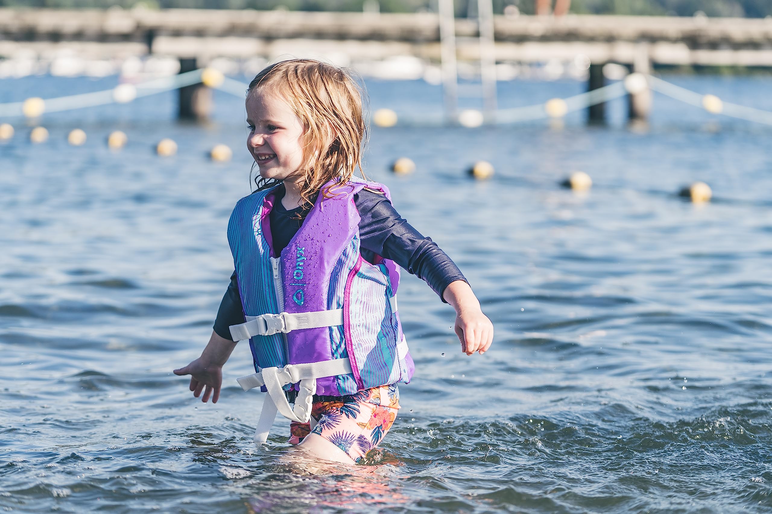 All Adventure ONYX Child Paddle & Water Sports Life Jacket, Purple