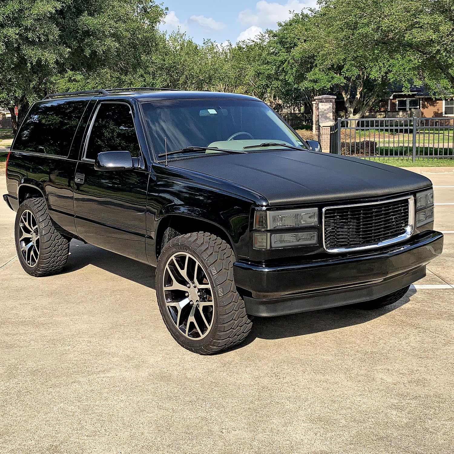 Smoke LED Tube Headlights + Bumper Parking + Corner Lights SPEC-D TUNING Compatible with 1994-1998 GMC C10 Pickup Sierra Suburban Yukon Left + Right Pair Assembly