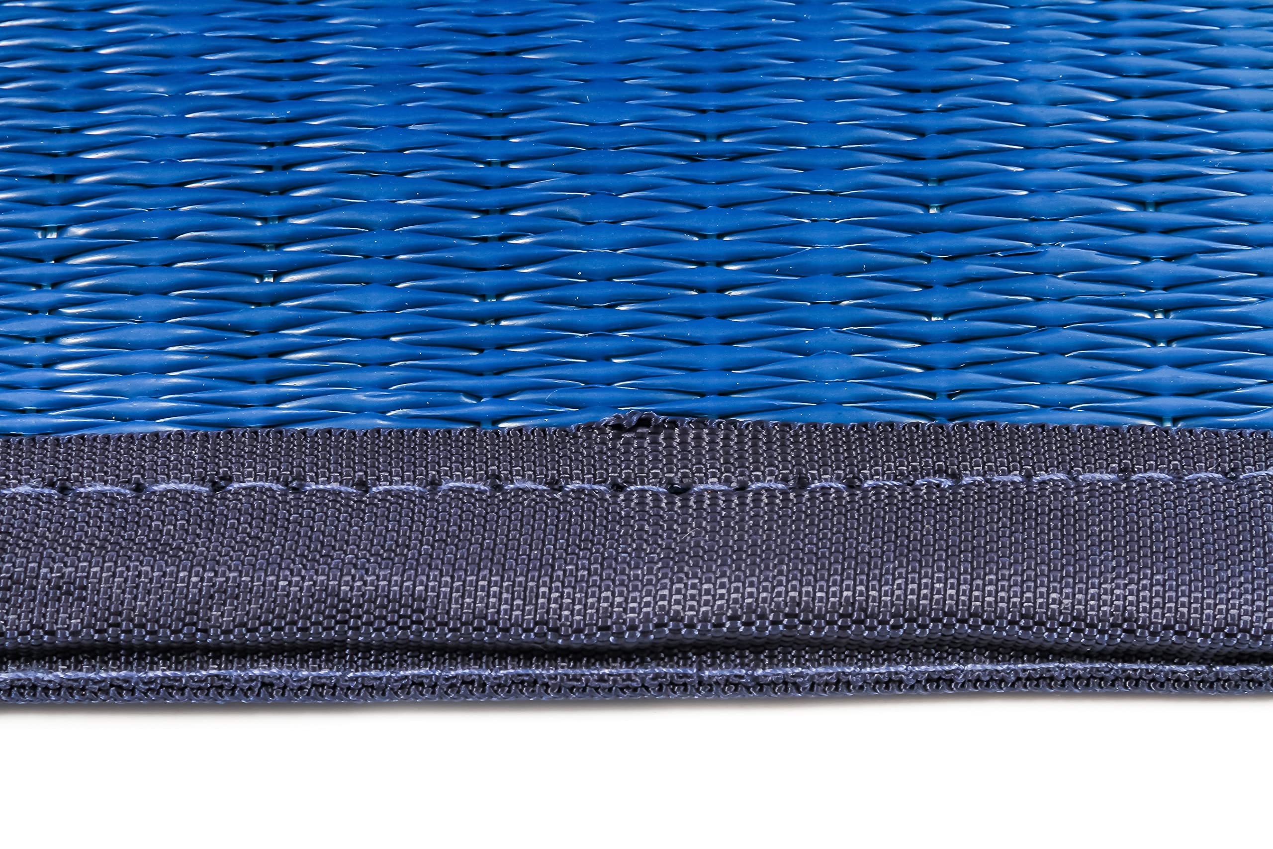 Camco 6' x 9' Reversible Outdoor Patio Mat - Easy to Clean, Perfect for Picnics, Cookouts, Camping, and The Beach -Blue (42881)