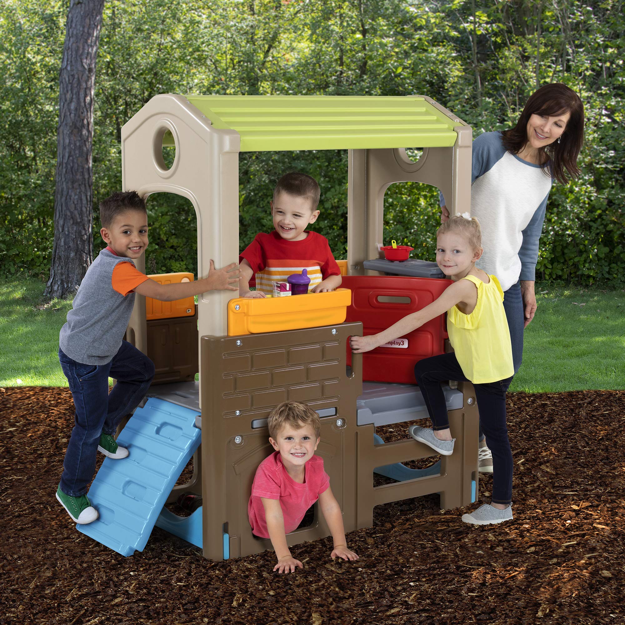 Simplay3 Discovery Playhouse Young Explorers - Indoor or Outdoor Clubhouse and Activity Playset for Toddlers and Kids, Made in USA
