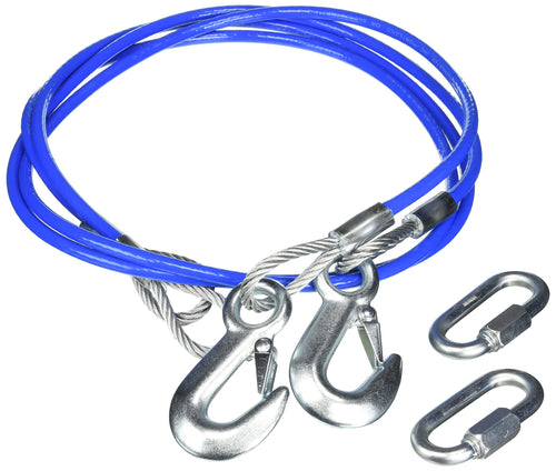 Pair of Roadmaster 645 Straight Safety Single Hook Cables Compatible with Tow Bars & Towed Vehicles | 64" Long | 8,000 lb Capacity Per Pair | Heavy-Duty Safety Connection During Towing