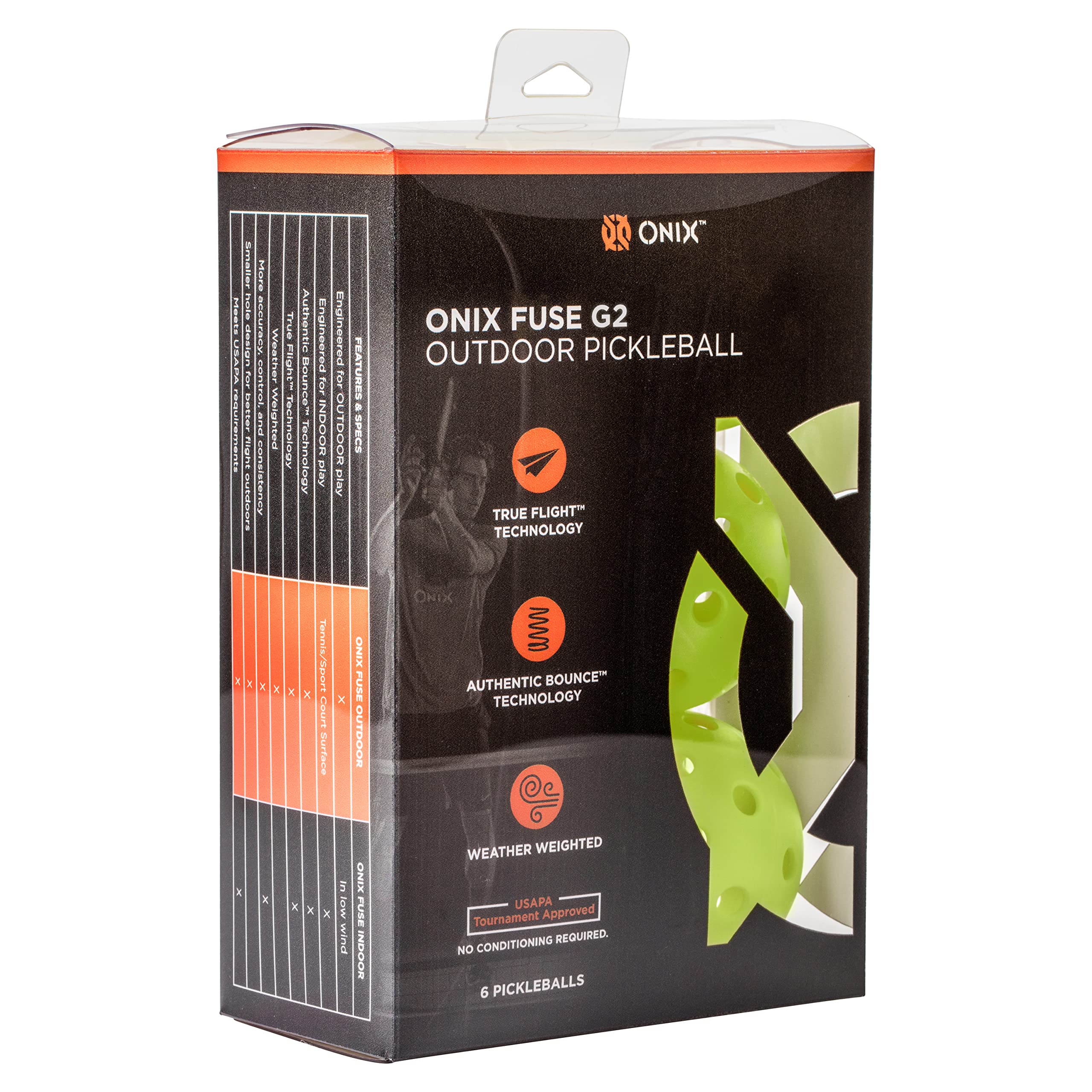 Onix G2 Fuse Outdoor Pickleball Balls Ready to Play Great Durability and Balanced Ball USA Pickleball Approved Weather Weighted Pickleball