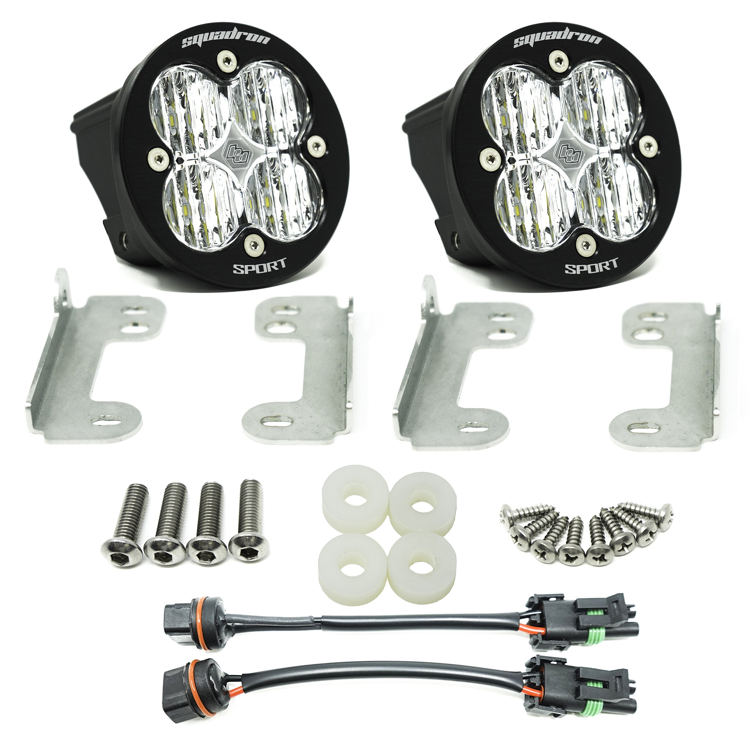 Baja Designs Black Anodizing Fog Pocket Kit 447070 (Jeep JL, Sahara, Squadron-R Sport), 1 Pack