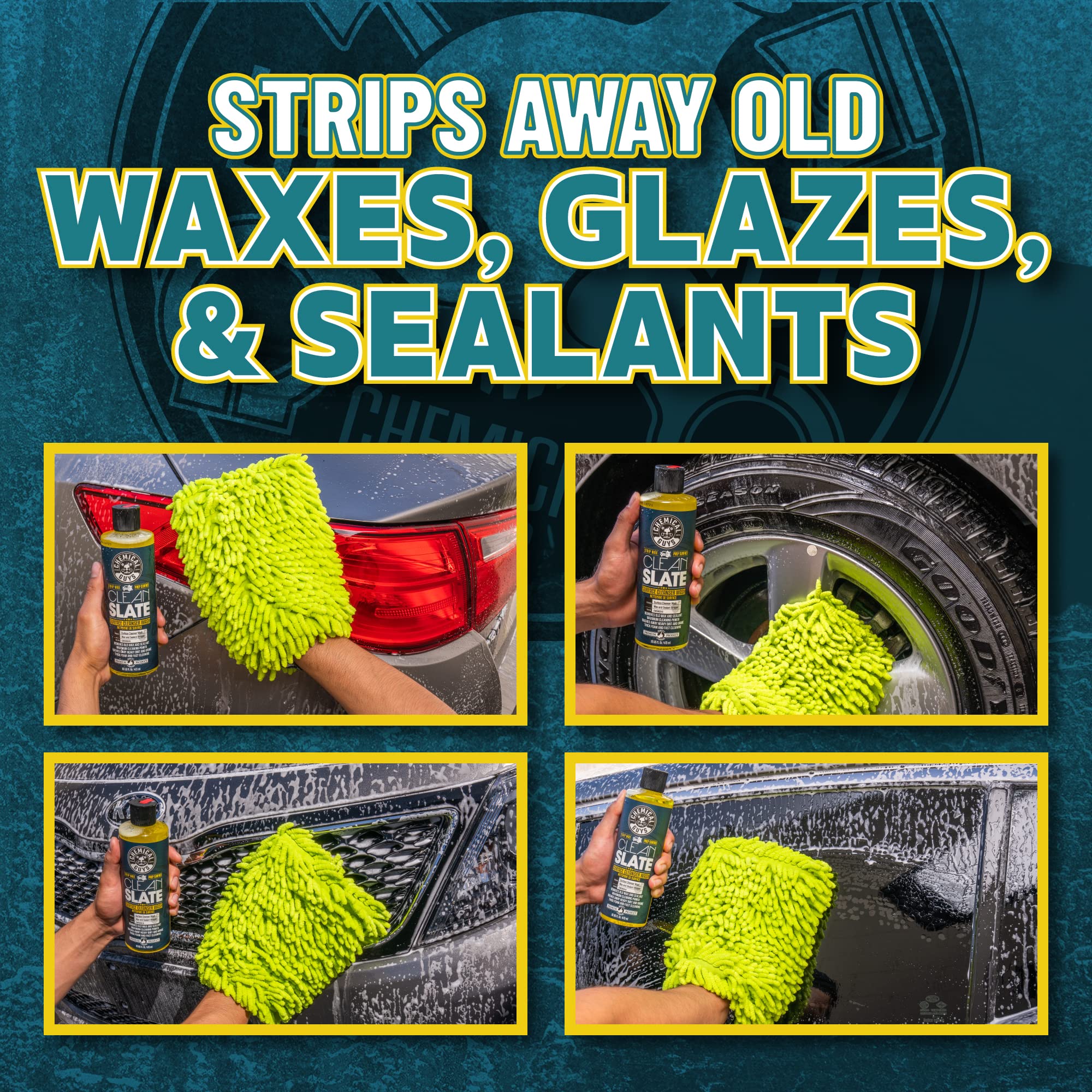 Chemical Guys Clean Slate CWS80316 Deep Surface Cleaning Car Wash Soap (Removes Old Car Waxes, Glazes & Sealants for Superior Surface Prep), 16 fl oz, Citrus Scent