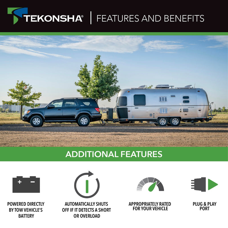 Breakaway DC Charger Tekonsha 2024-07 to Heavy Duty Quick/Maintenance (Multi Stage) Charger - 12 Volt