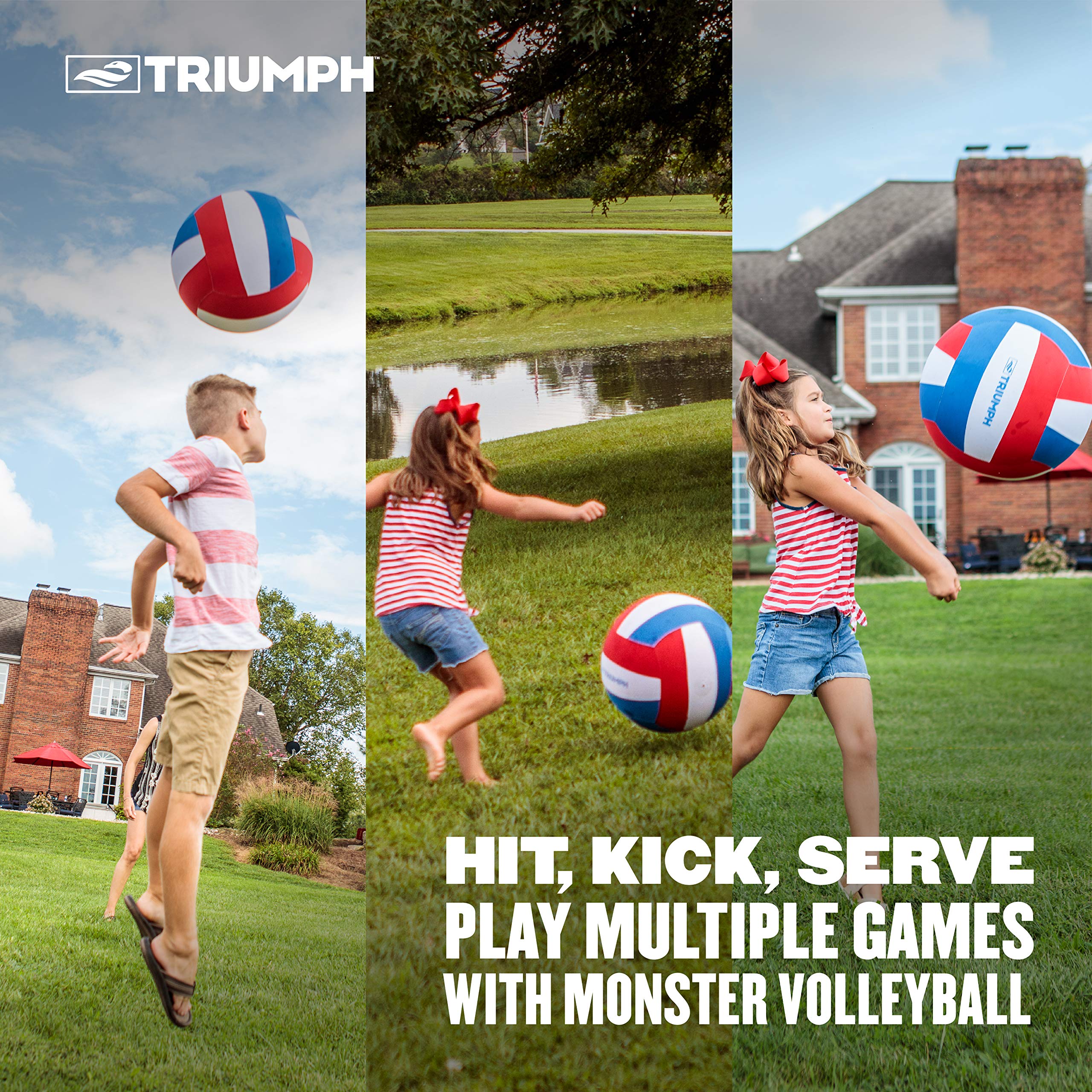 Monster Volleyball Triumph Sports Patriotic - from The Beach to The Backyard, Play Multiple Games with The Volleyball Monster
