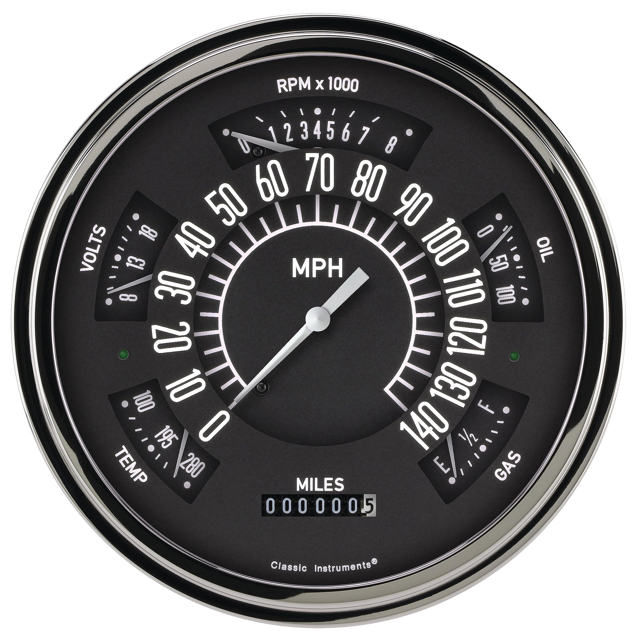 Classic Instruments Classic Line Gauge Package Black CH49B