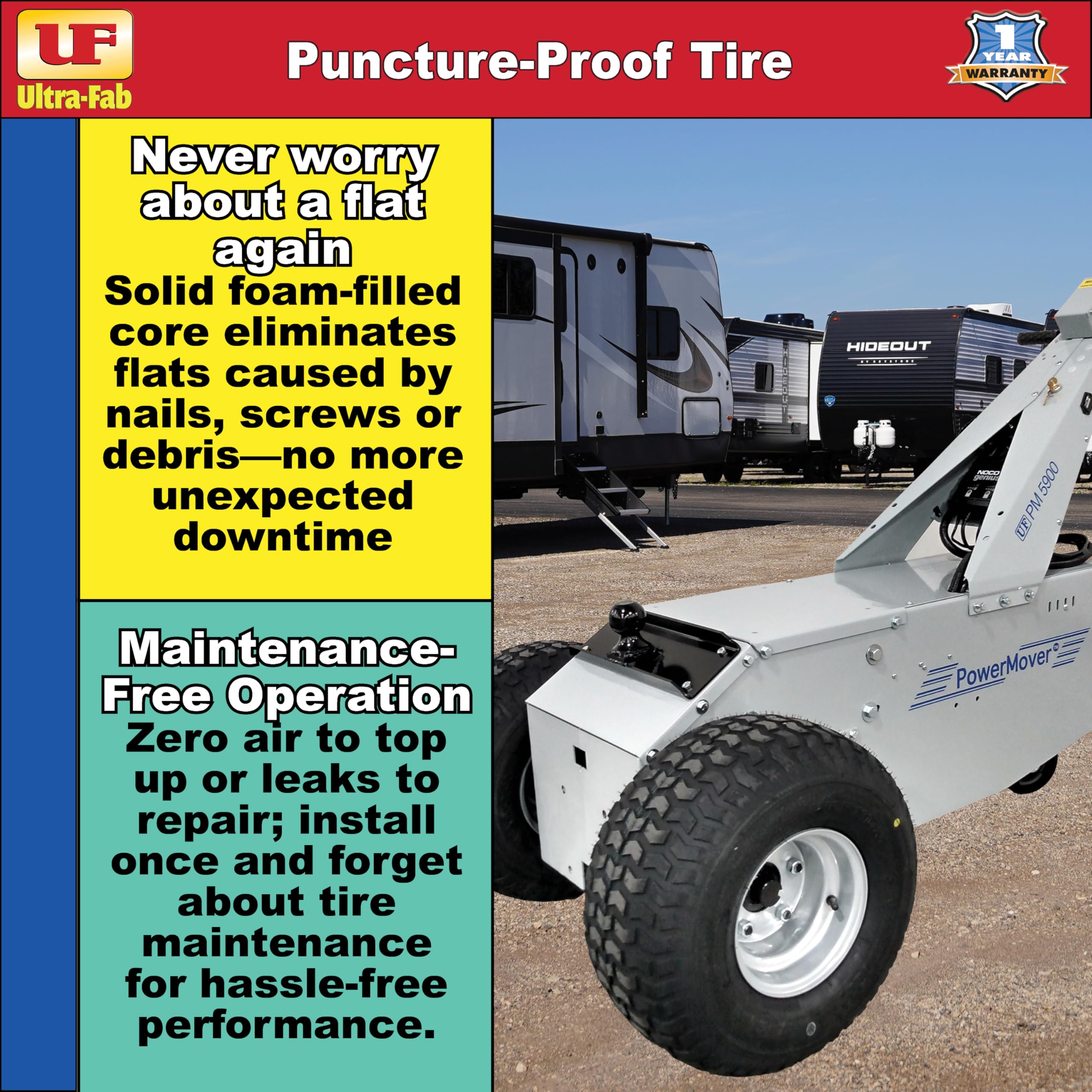 Ultra-Fab Products Foam Filled Tire (Single Tire) (41-500125)