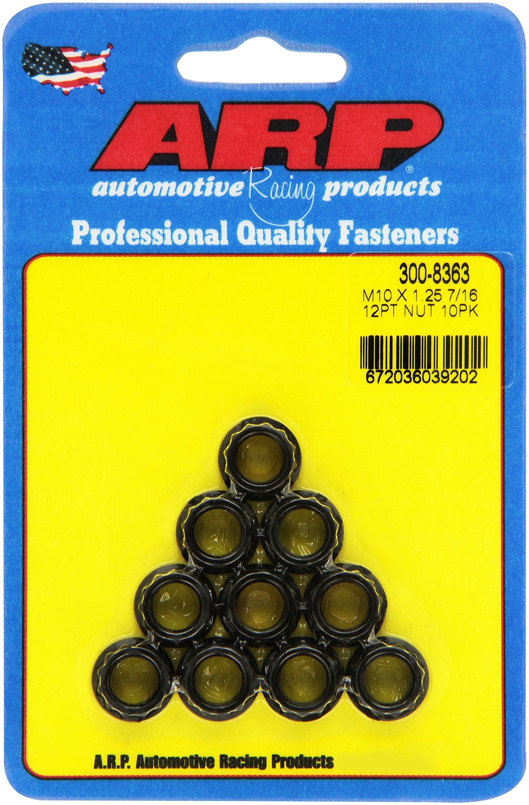 12-Point ARP 300-8363 10mm x 1.25 Nut - 10 Piece