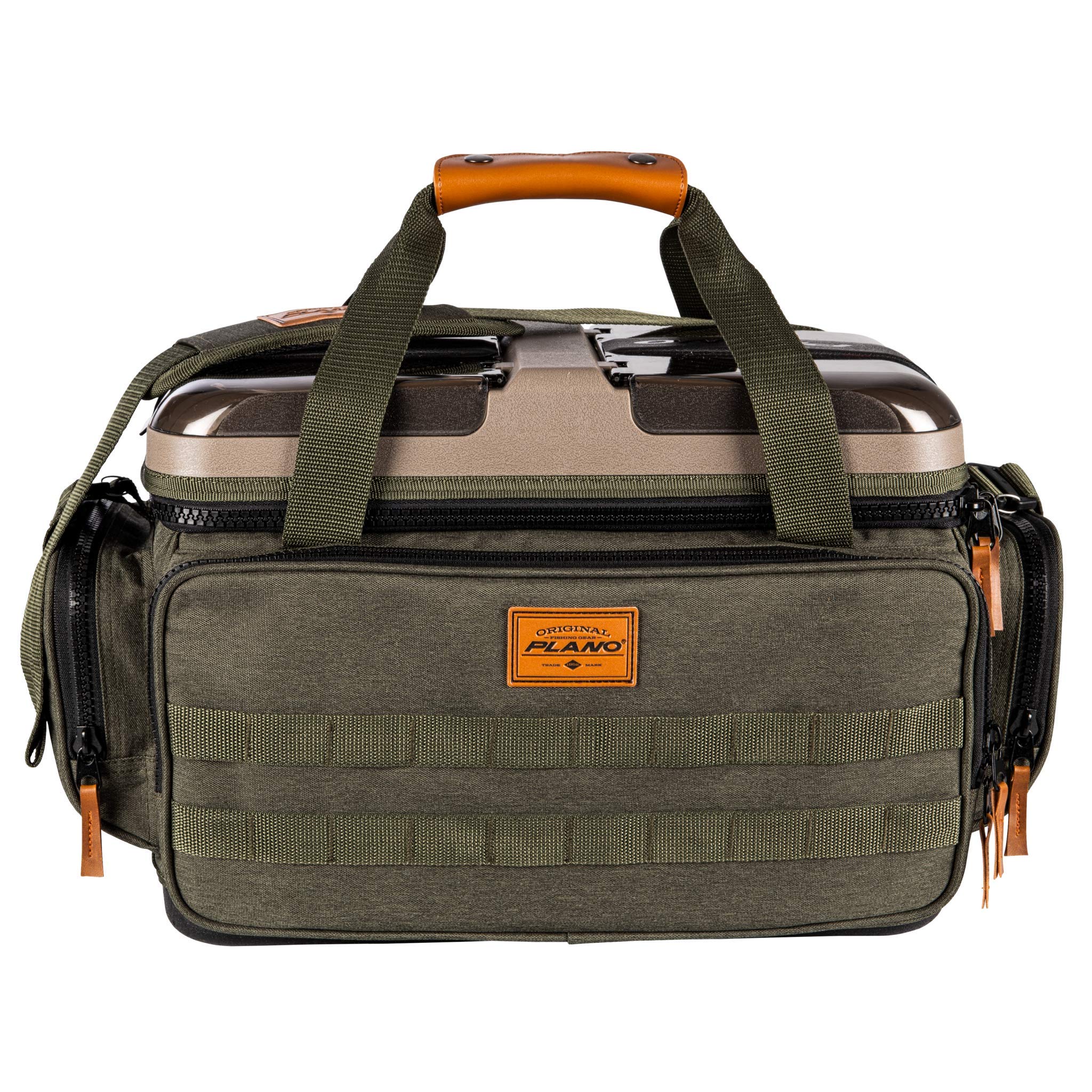A-Series Plano Molding 2.0 Quick-Top 3700 Tackle Bag, Forest Green, Includes 4 3700 StowAway Utility Boxes, Water-Resistant Soft Fishing Storage for Baits