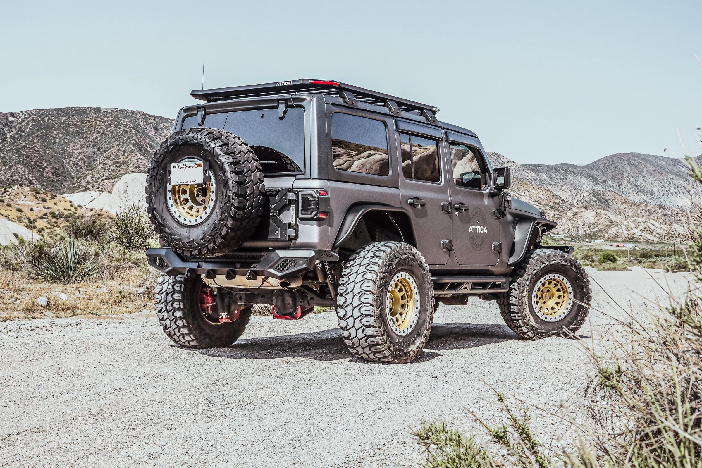 Attica4x4 Cobra Tek - Terra Series Rear Fender Flares | Compatible with Jeep Wrangler JL (2018-2023) | High-Clearance Steel Construction | Stainless Steel Finish | Off-Road Ready.