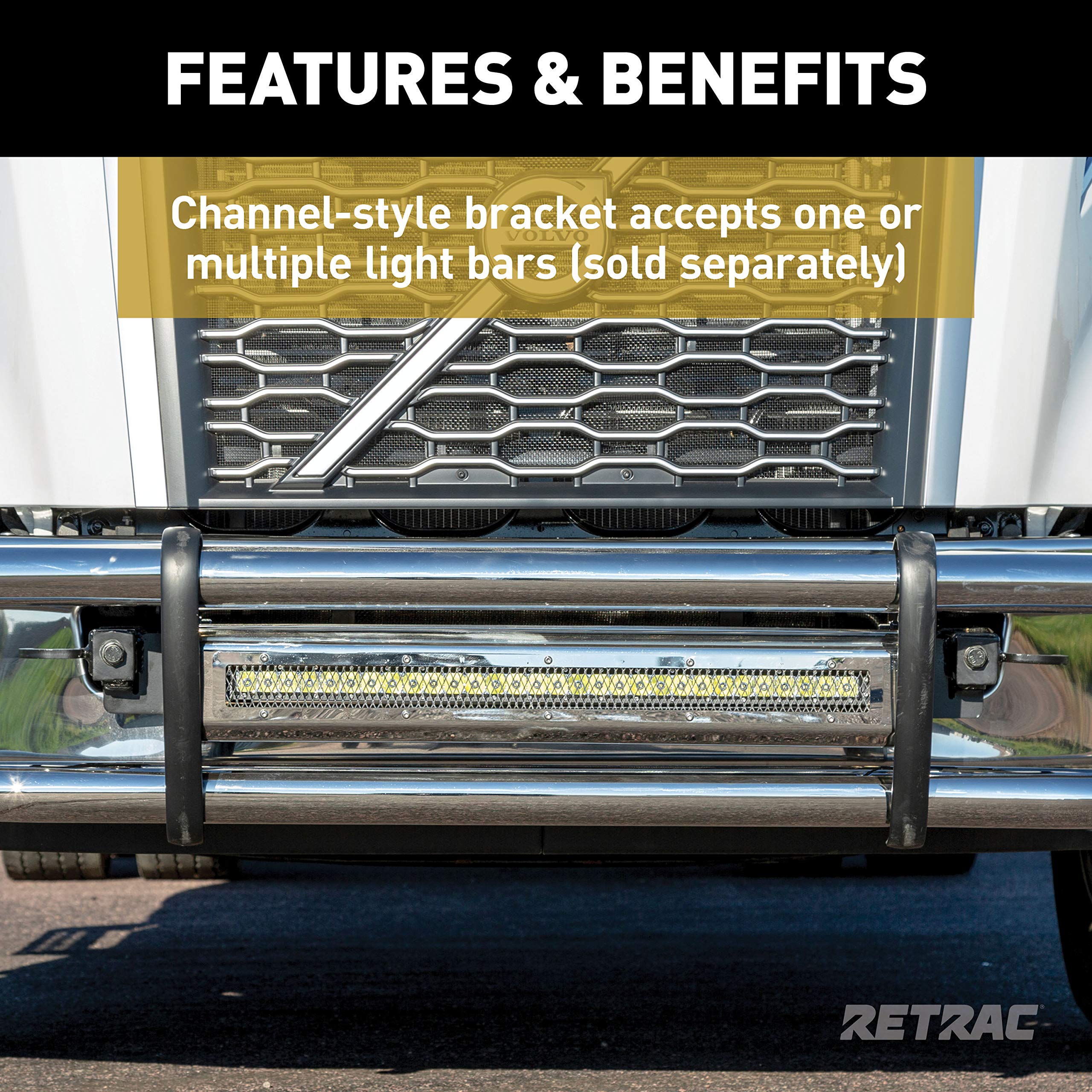 Milestone Retrac 207715 Polished Stainless Bumper Guard Light Cage