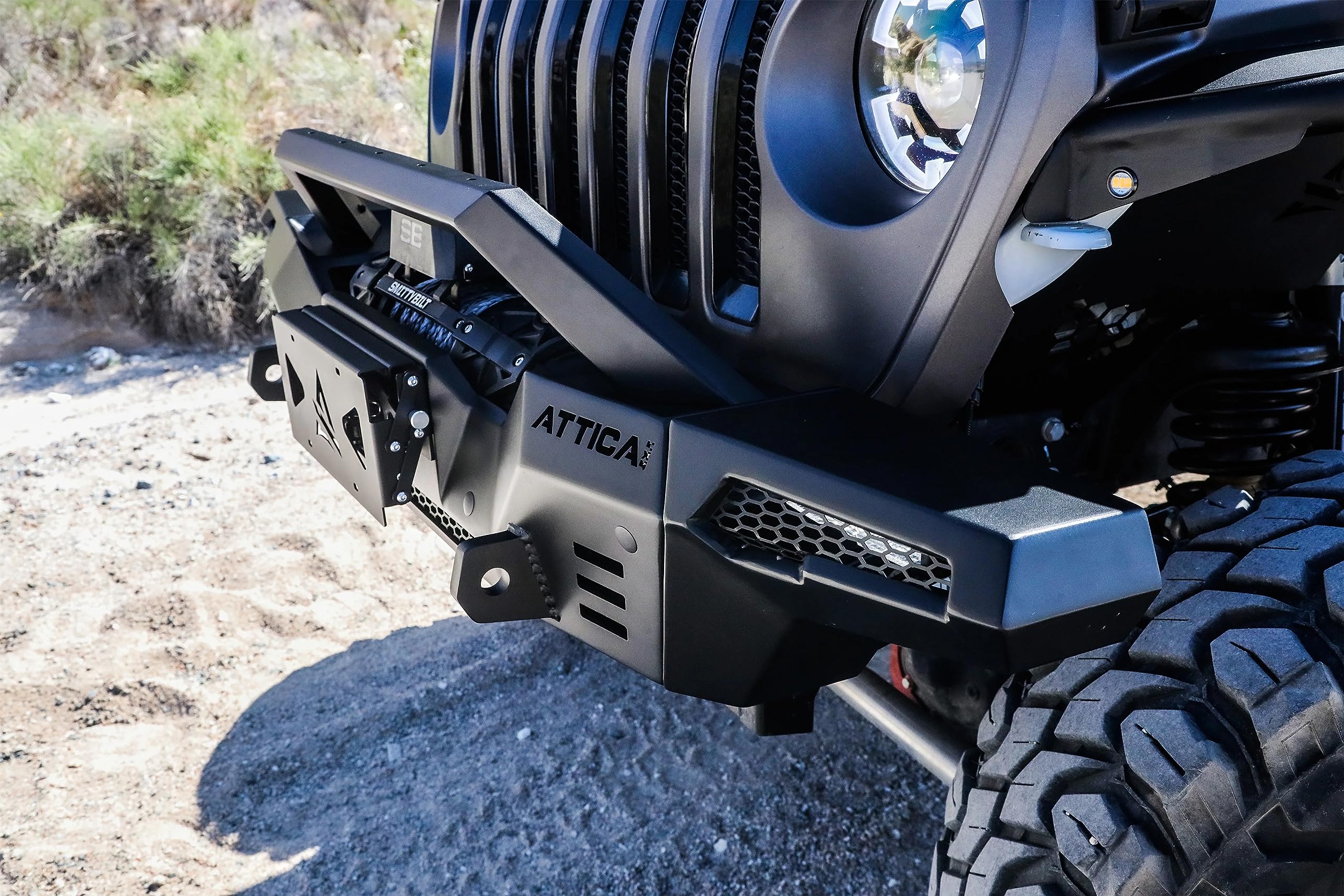 Attica4x4 Cobra Tek - Universal Terra Series License Plate Mount Bracket | Stylish and Durable Off-Road Solution | Textured Black Powder Coat | Adjustable Fit.