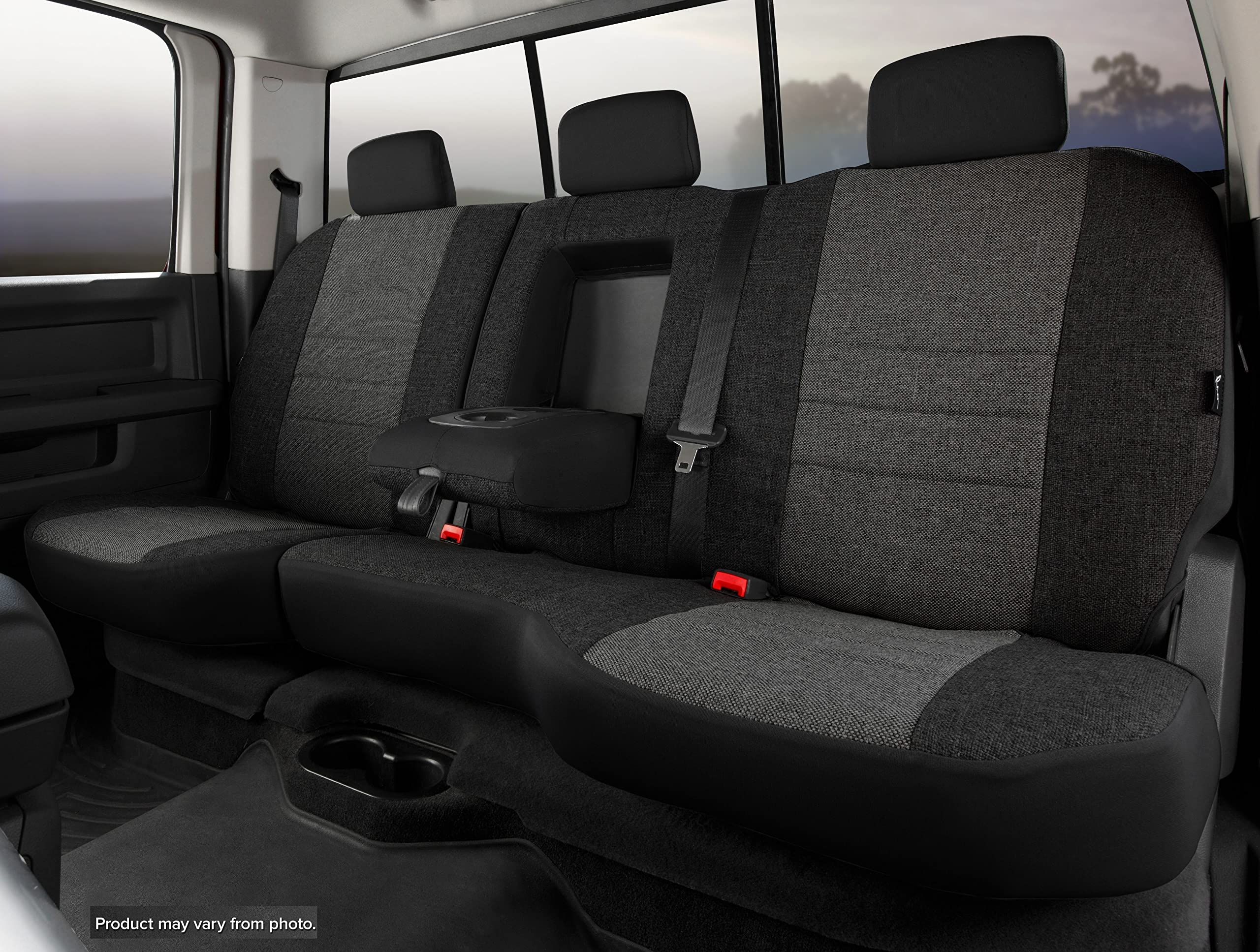 Charc FIA OE32-90 Custom Fit Rear Seat Cover Split Seat 60/40 - Tweed (Charcoal)
