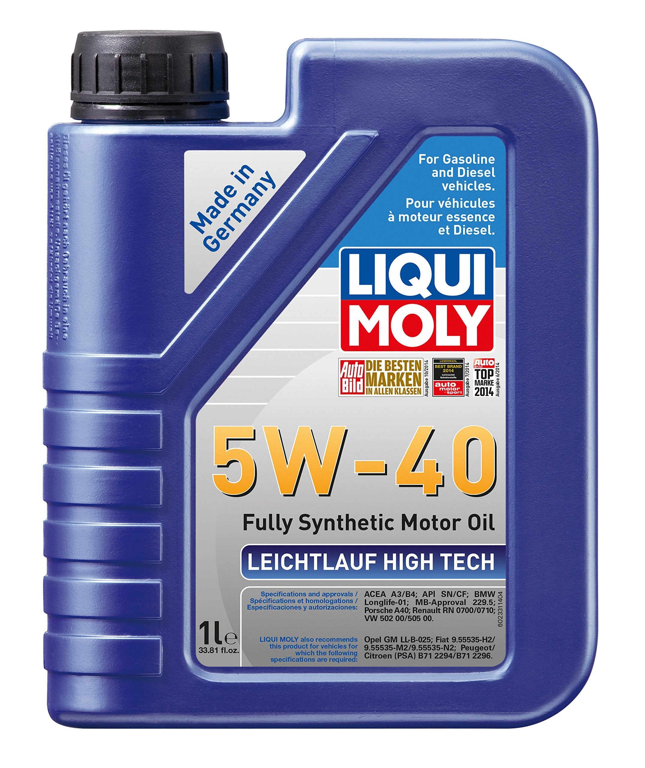 5W-40 Liqui Moly Leichtlauf High Tech Engine Oil - 1 Liter