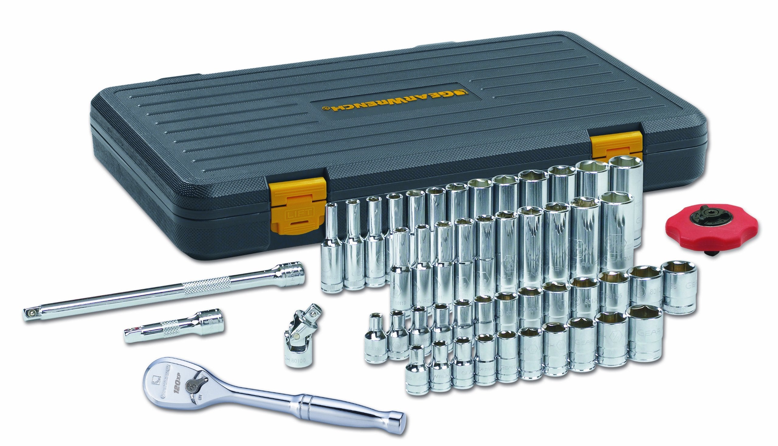 51 Pc. GEARWRENCH 1/4 Inch Drive 6 Pt. 120XP Mechanics Tool Set, Standard & Deep, SAE/Metric - 80300P