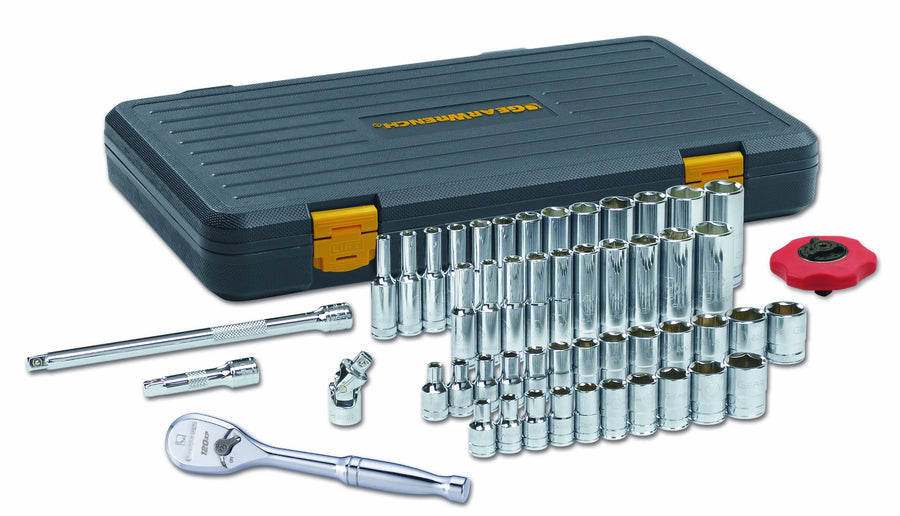 51 Pc. GEARWRENCH 1/4 Inch Drive 6 Pt. 120XP Mechanics Tool Set, Standard & Deep, SAE/Metric - 80300P