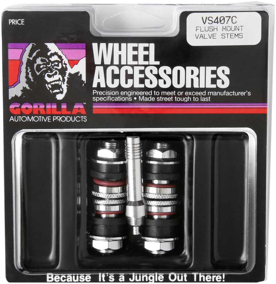 Flush Mount Gorilla Automotive VS407C Valve Stems - Slotted Cap