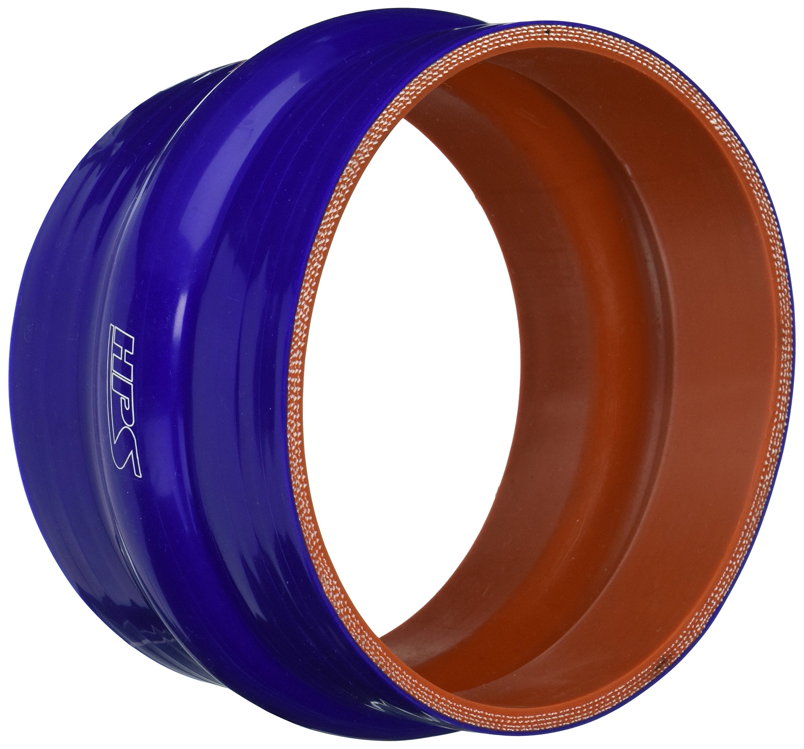 HPS HTSHC-500-BLUE High Temperature Silicone 4-ply Reinforced Straight Hump Coupler Hose, 40 PSI Maximum Pressure, 3" Length, 5" ID, Blue