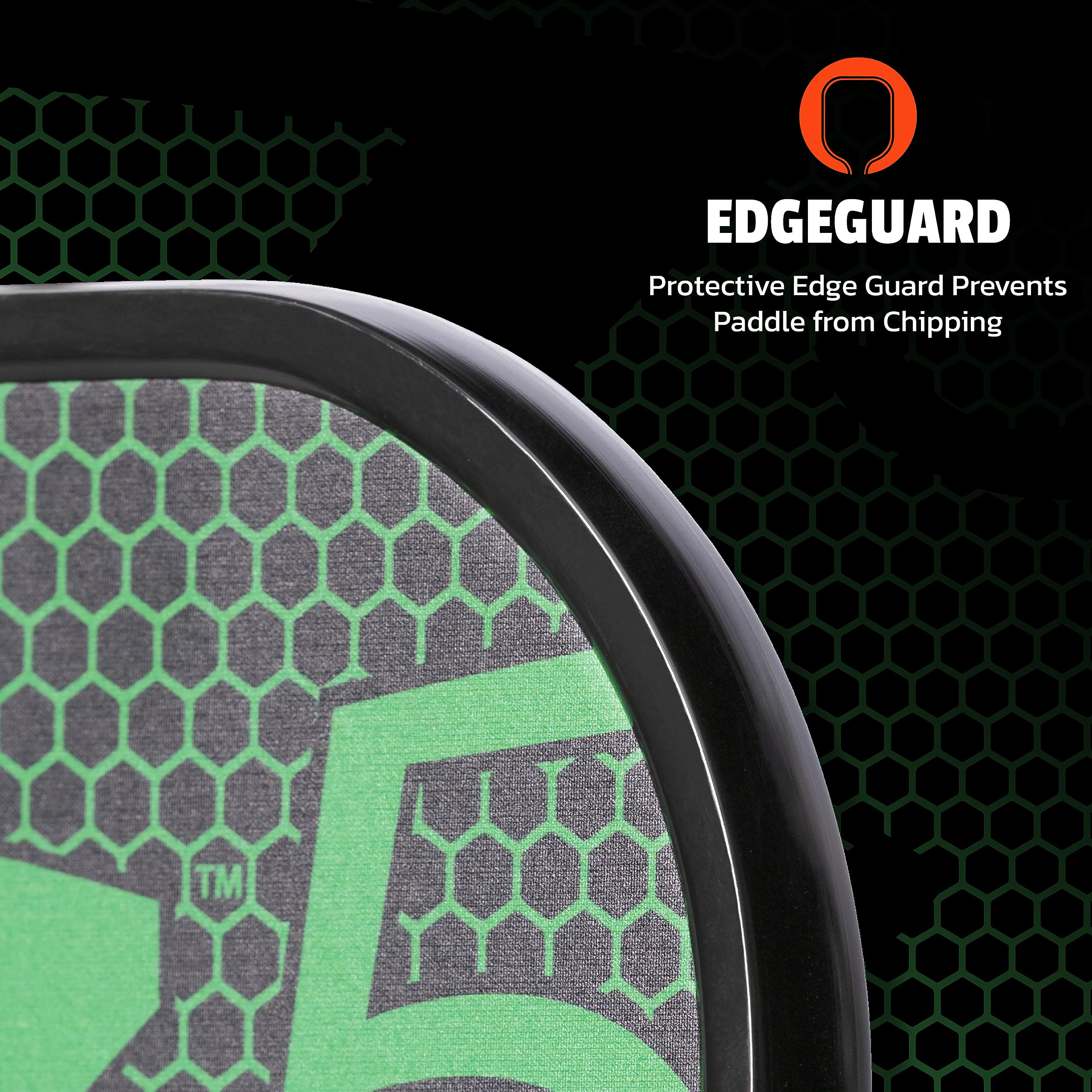 Graphite ONIX Z5 Pickleball Paddle (Graphite Carbon Fiber Face with Rough Texture Surface, Cushion Comfort Grip and Nomex Honeycomb Core for Touch, Control, and Power), Green