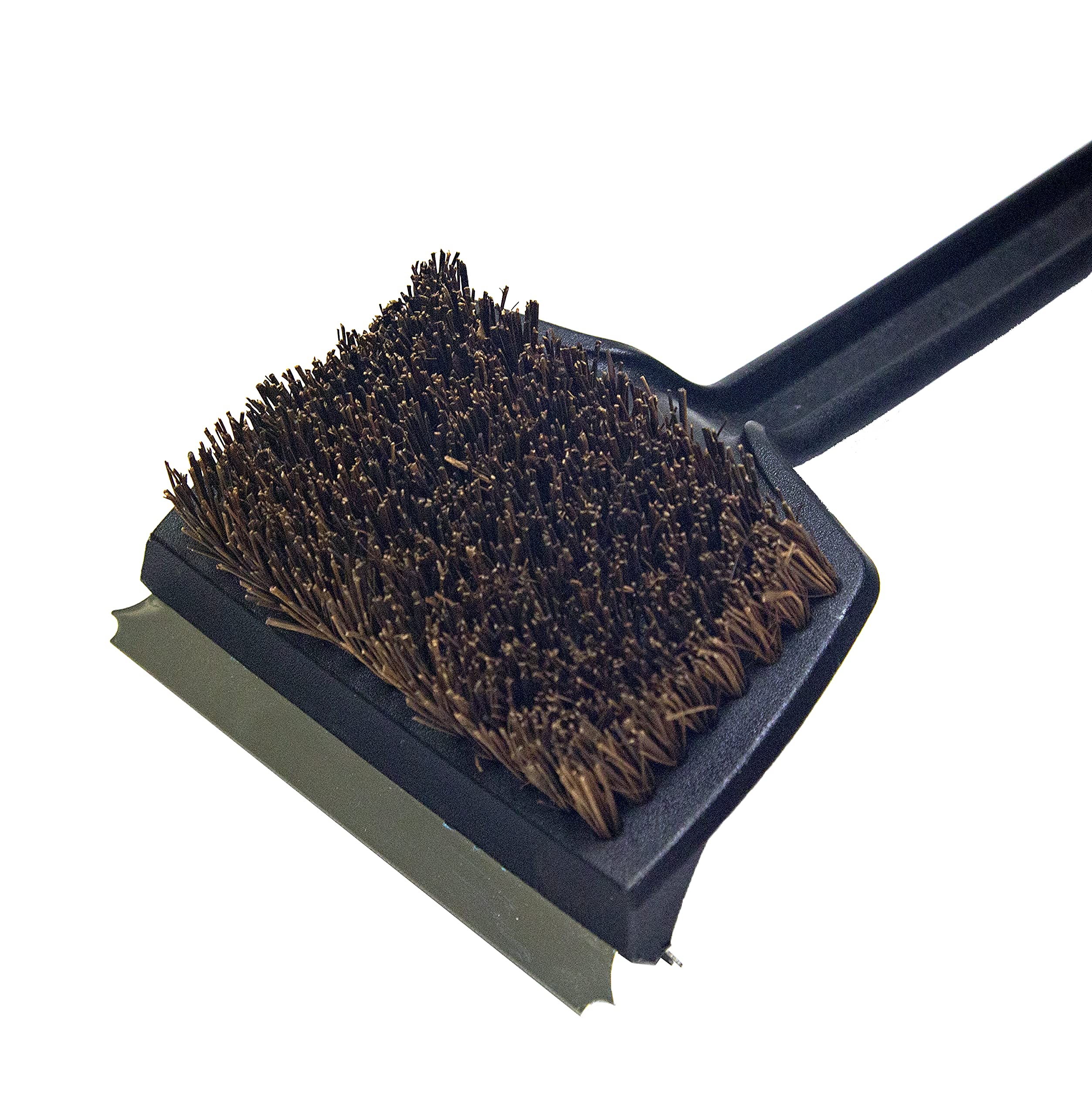 Dyna Glo 18" Grill Brush Flat Top w. Palmyra Bristles and Stainless Steel Scraper
