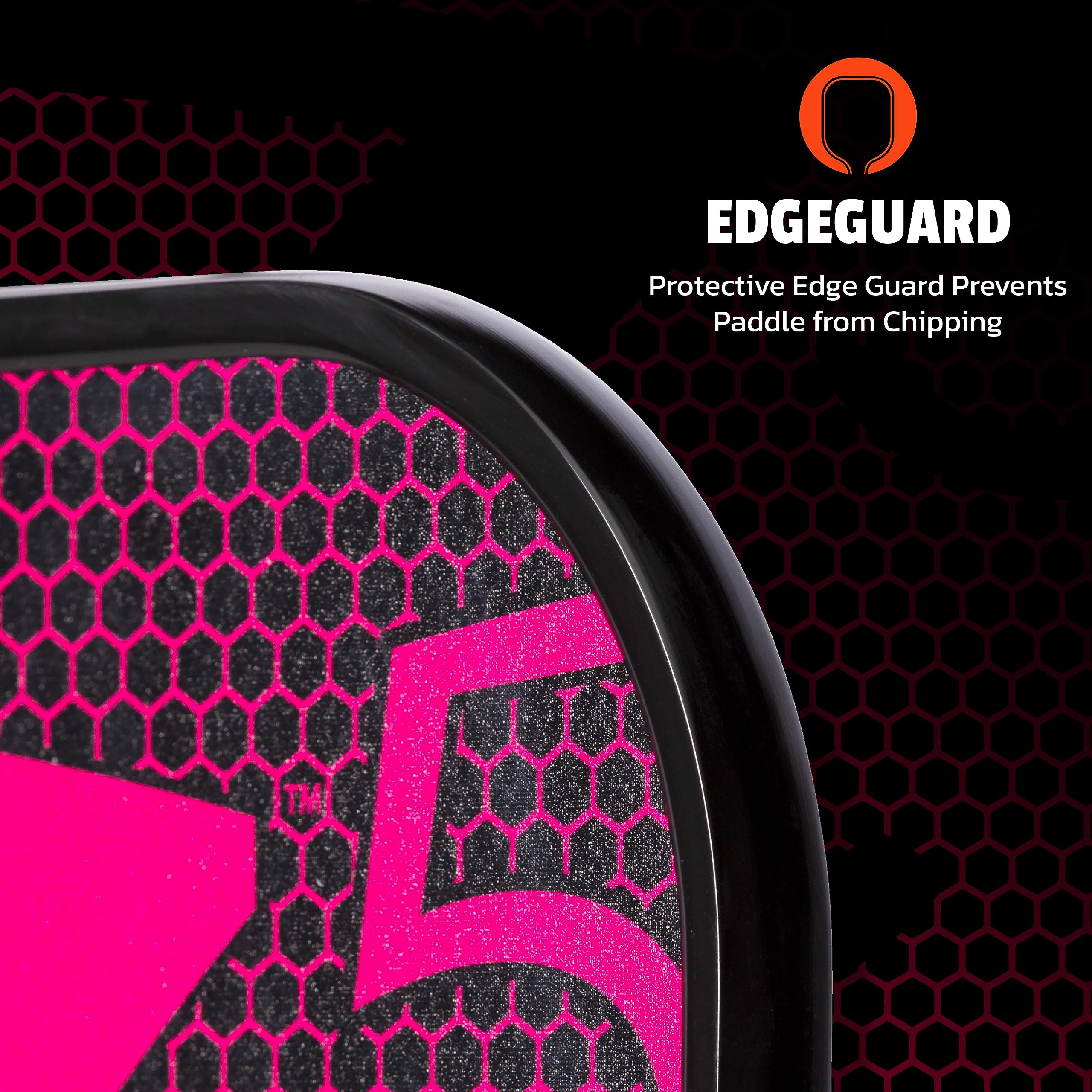 Graphite ONIX Z5 Pickleball Paddle (Graphite Carbon Fiber Face with Rough Texture Surface, Cushion Comfort Grip and Nomex Honeycomb Core for Touch, Control, and Power), Pink