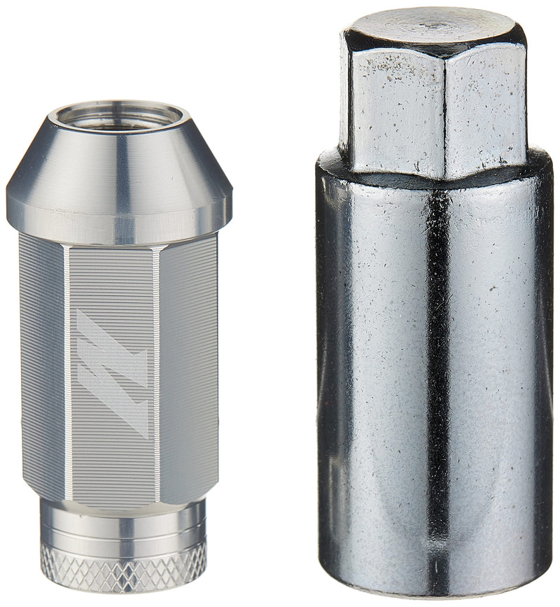 Mishimoto Aluminum Locking Lug Nuts MMLG-1220-LOCKSL, 1/2" x 20, Silver
