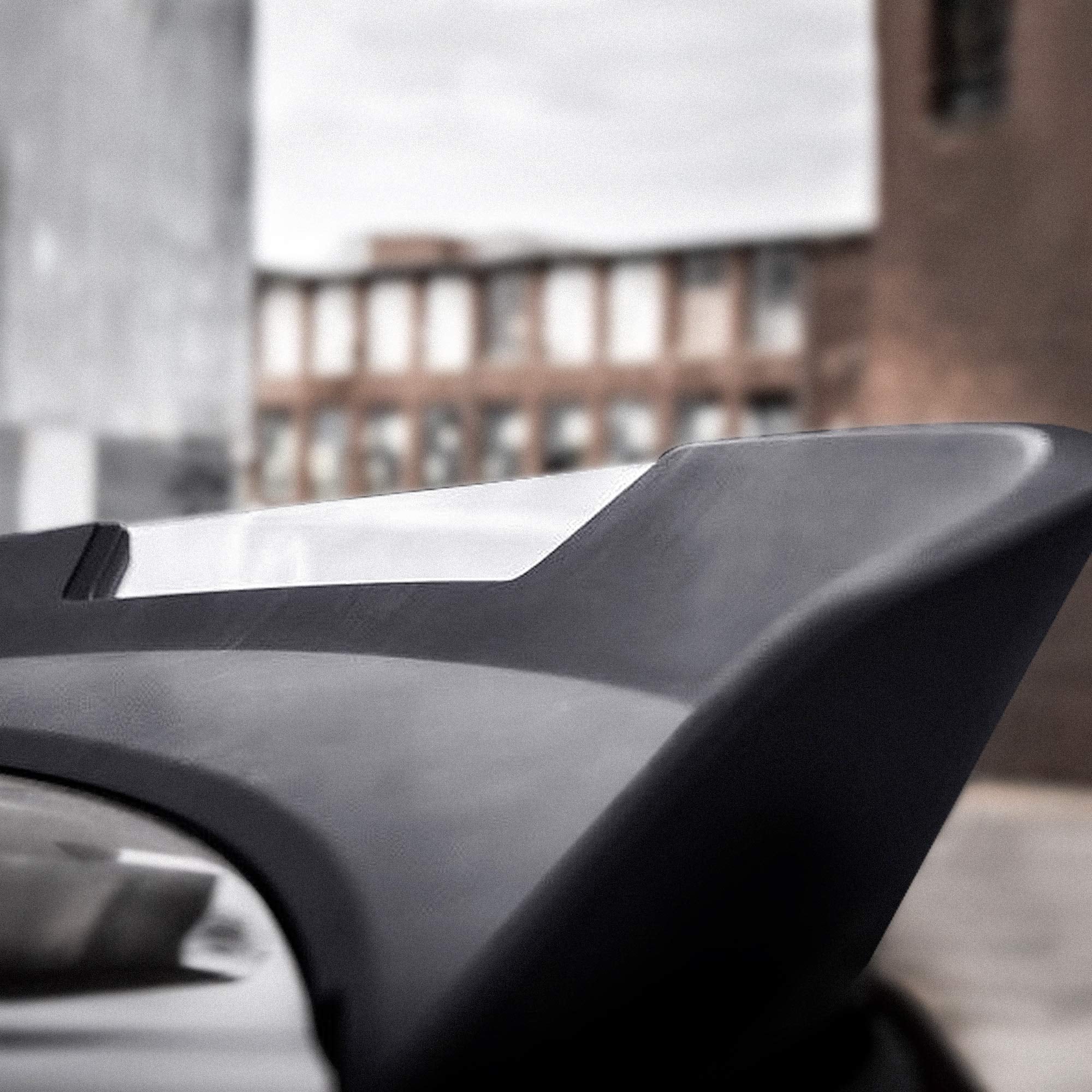 Drake JR3B-6344210-A Muscle Cars S550 Rear Spoiler - Wicker Bill Style - Satin Black