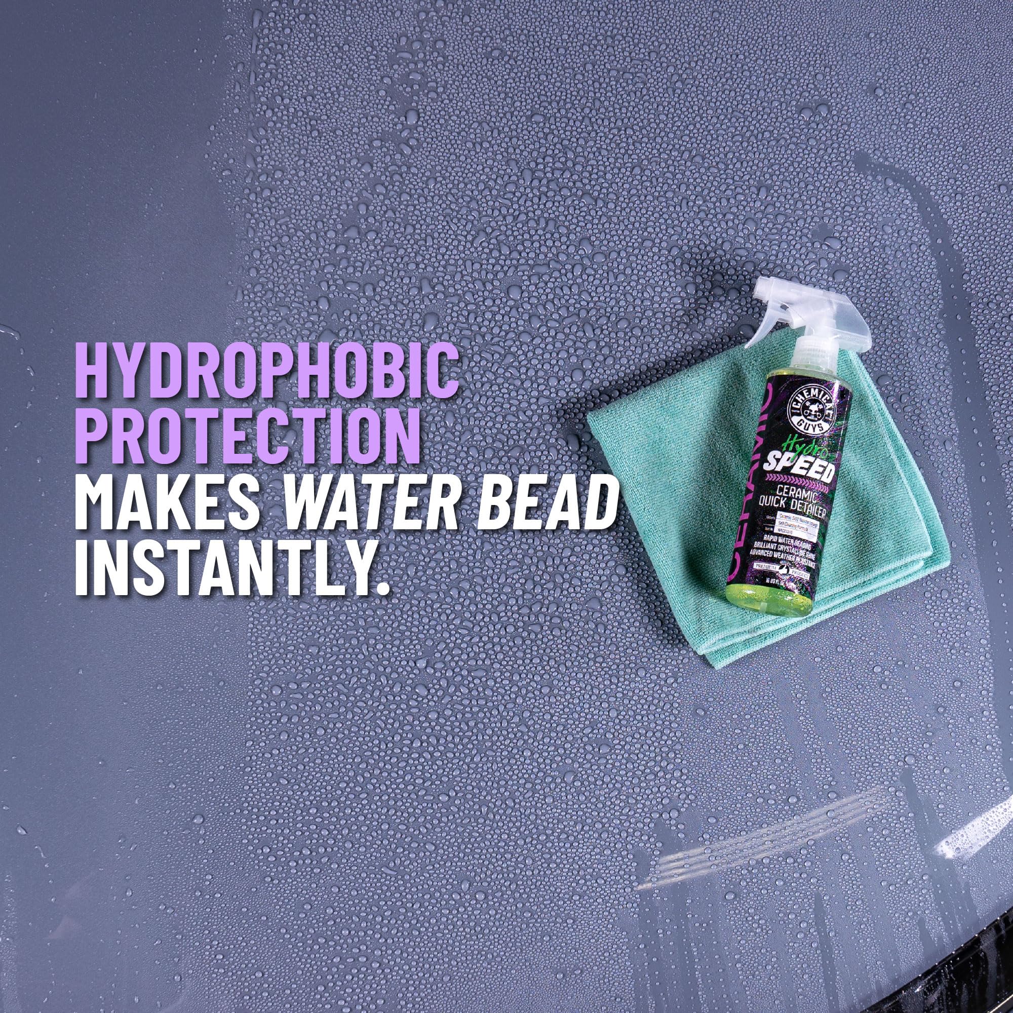 HydroSpeed Chemical Guys Ceramic Quick Detailer Spray - SiO2 Shine Car Detailer Spray for Cars, Trucks, SUVs, Motorcycles and RVs, Boosts Gloss, Hydrophobic Protection and Slickness, 16 oz