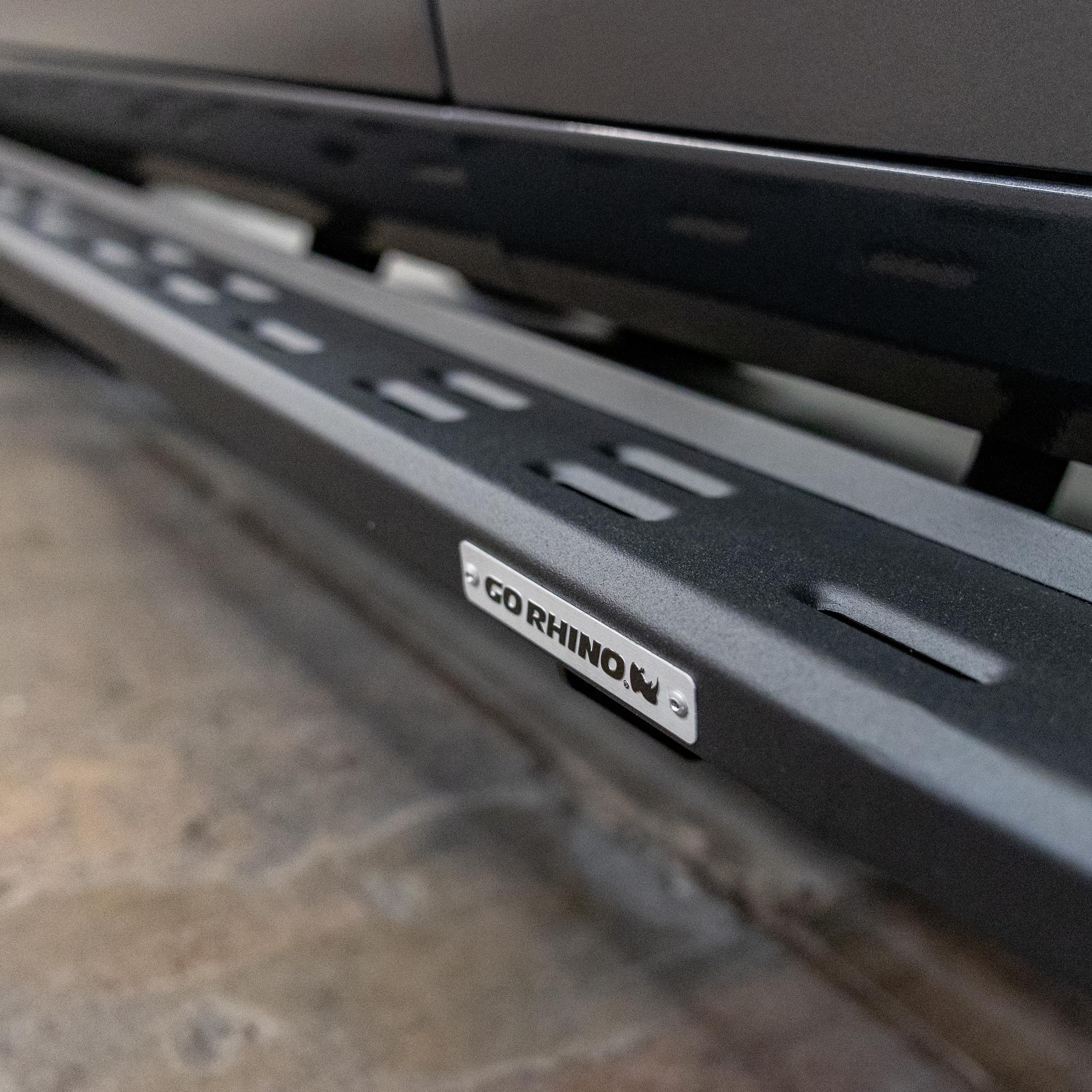 RB30 Slim Go Rhino Running Boards & Brackets | Galvanized Steel, Textured Black | 69643973SPC | Fits 2023-2024 Toyota Sequoia
