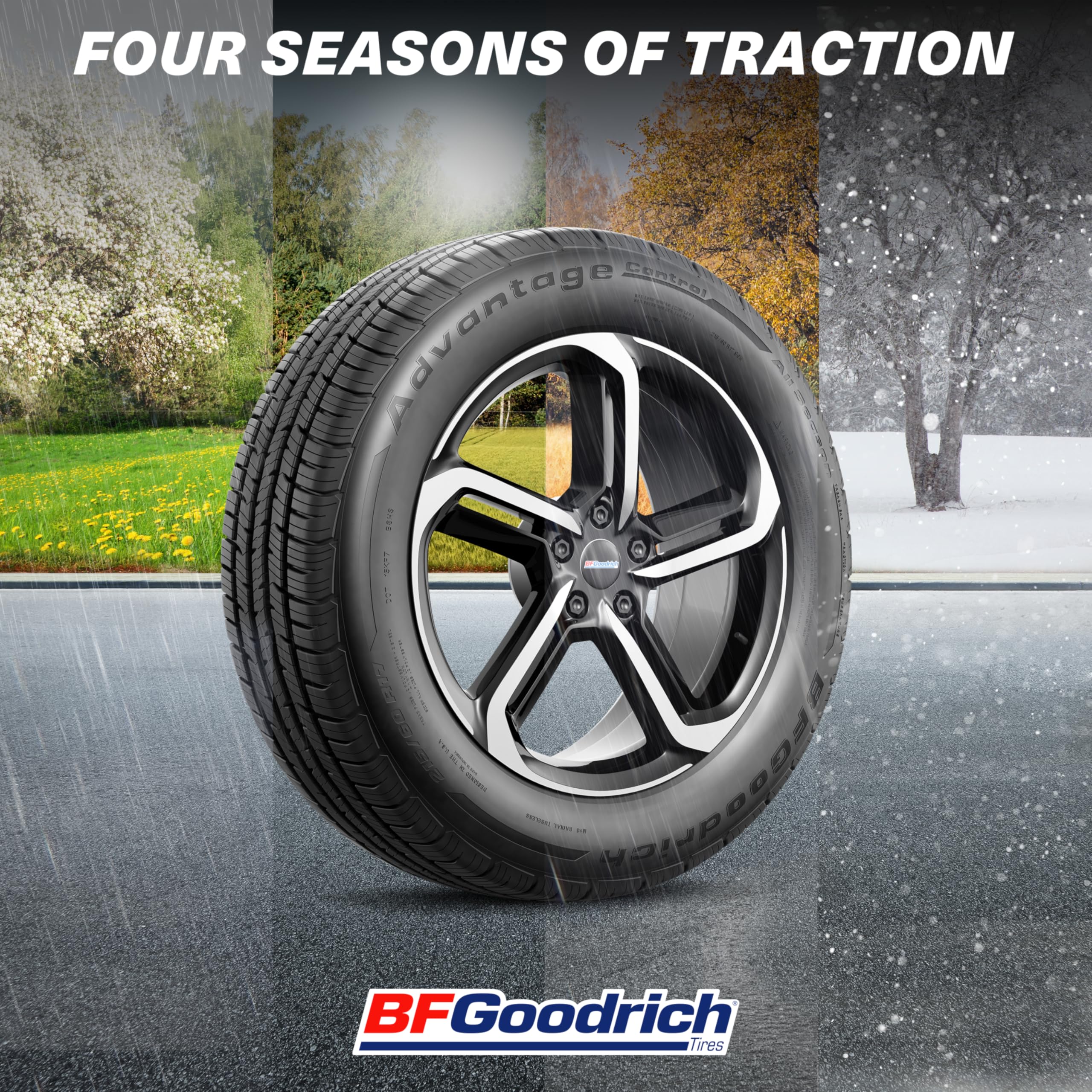 Advantage Control BFGoodrich All-Season Tire for Cars and Crossovers, 235/45R19 95H