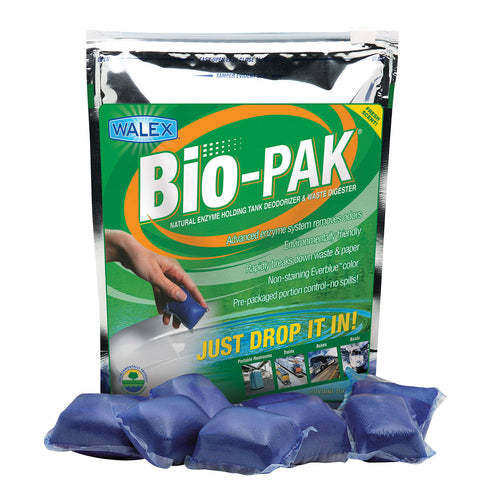 Walex Bio-Pak BIOBLUBG Natural Enzyme Holding Tank Deodorizer and Waste Digester - 50-Pack