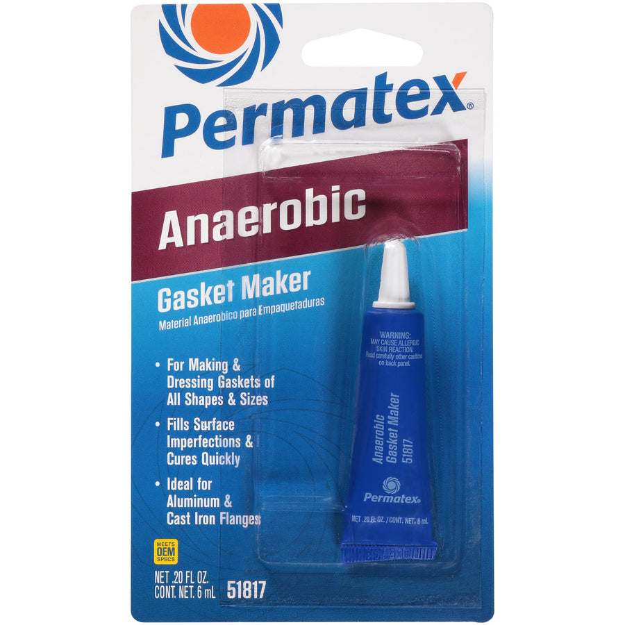 Anaerobic Permatex 51817 6ml Red Gasket Maker Tube with 1.13 Specific Gravity