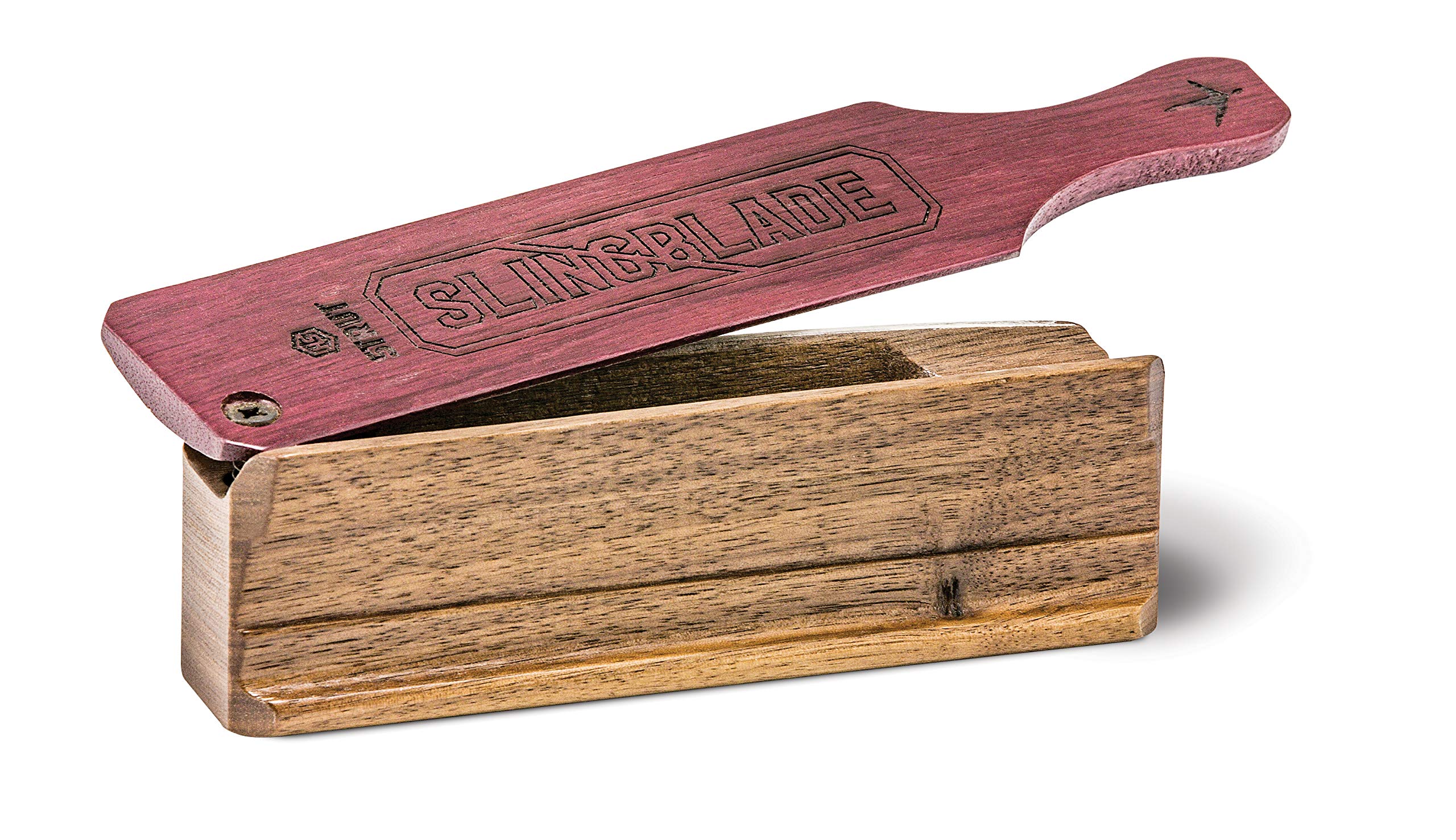 Hunters Specialties Slingblade HS Strut Turkey Clucks Cutts Yelps Purrs High Pitch Hunting Single-Sided Box Call, Brown