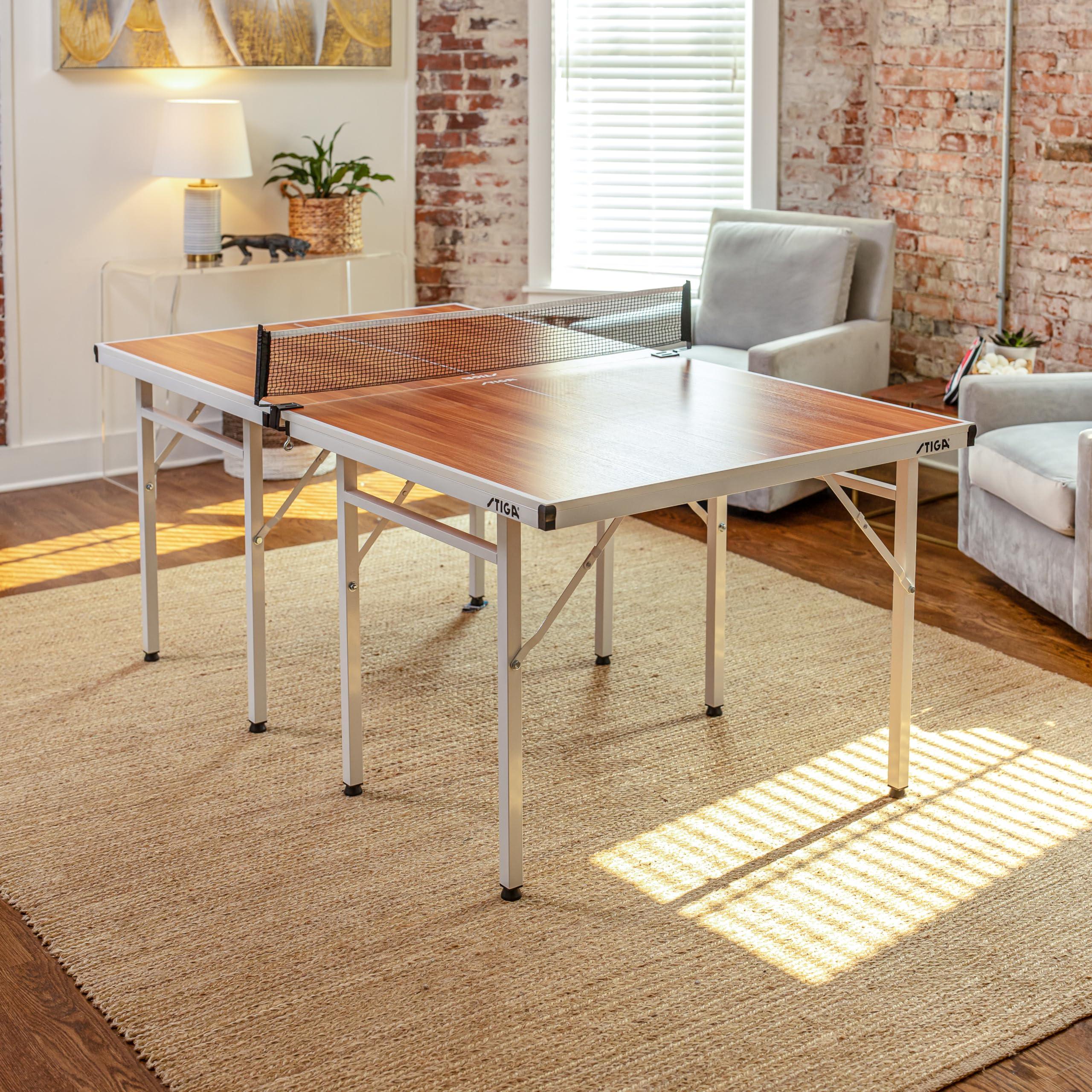 STIGA Space Saver - Ping Pong Table Compact - Separate Table Halves - Regulation Height - No Assembly Required