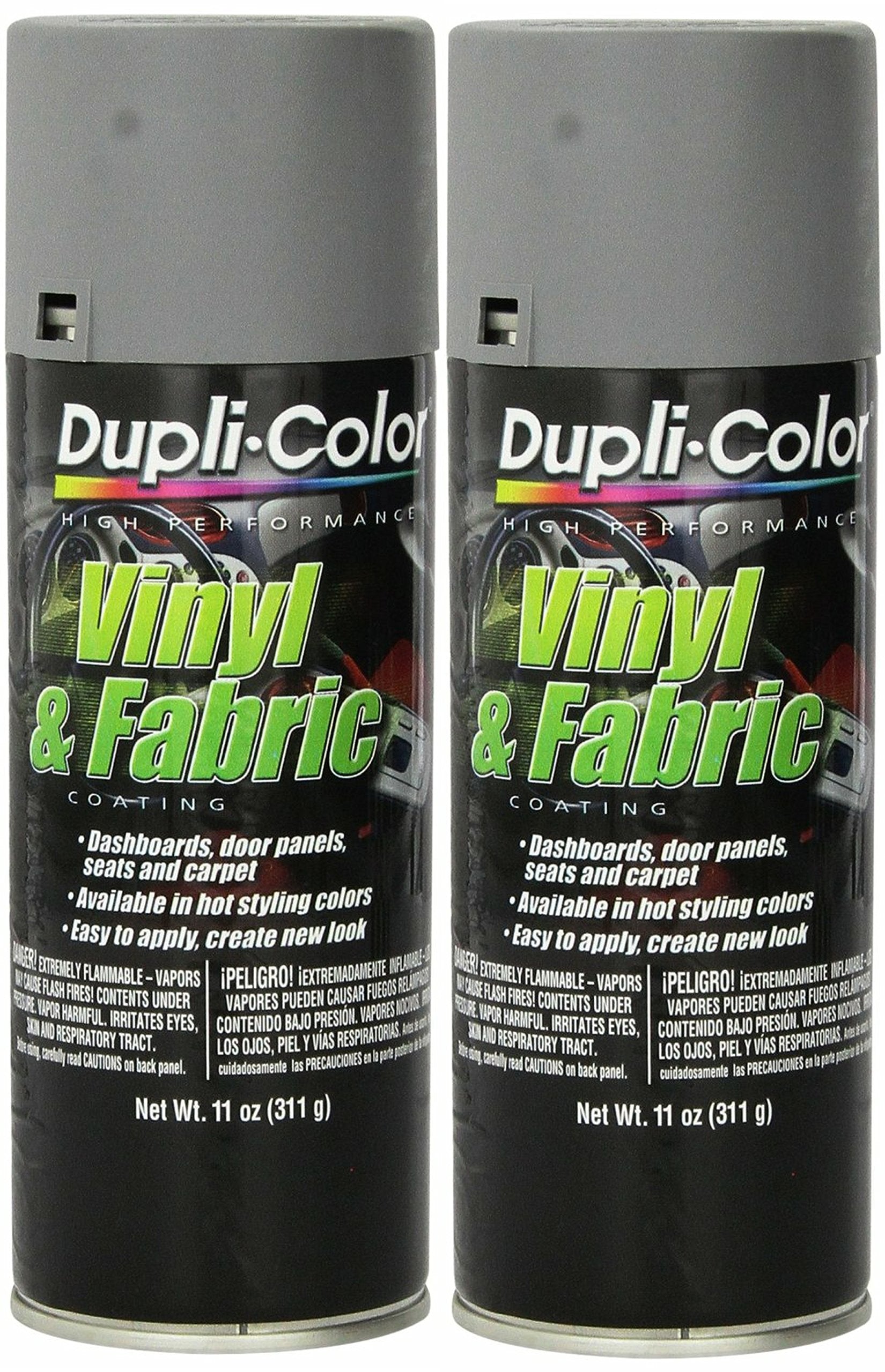 Dupli-Color High Performance Vinyl and Fabric Spray HVP109 Medium Gray - 11 oz. (2 Pack)