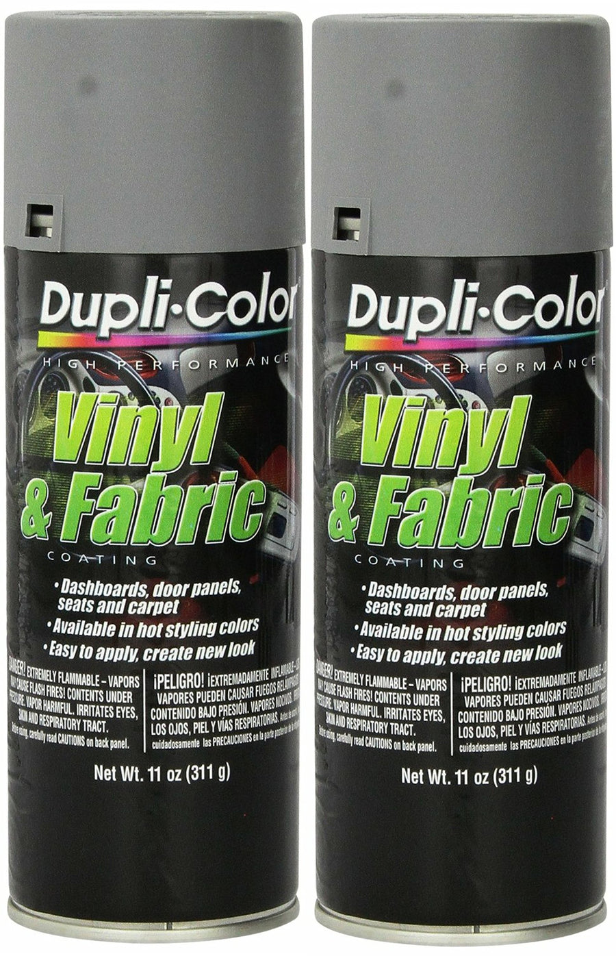 Dupli-Color High Performance Vinyl and Fabric Spray HVP109 Medium Gray - 11 oz. (2 Pack)